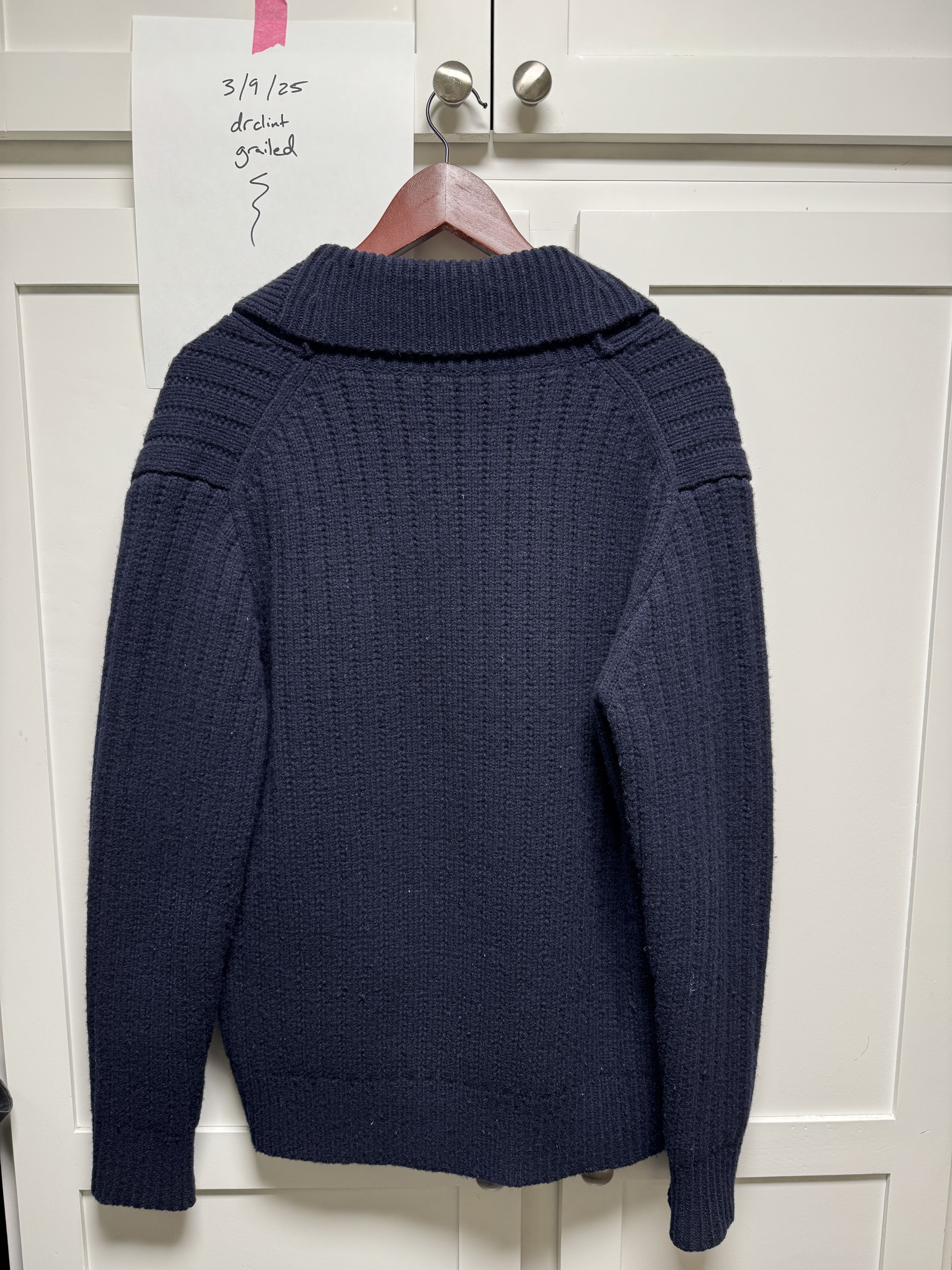 J.Crew J.Crew Navy professor style lambs wool Cardigan size Small Size US S / EU 44-46 / 1 - 2 Thumbnail