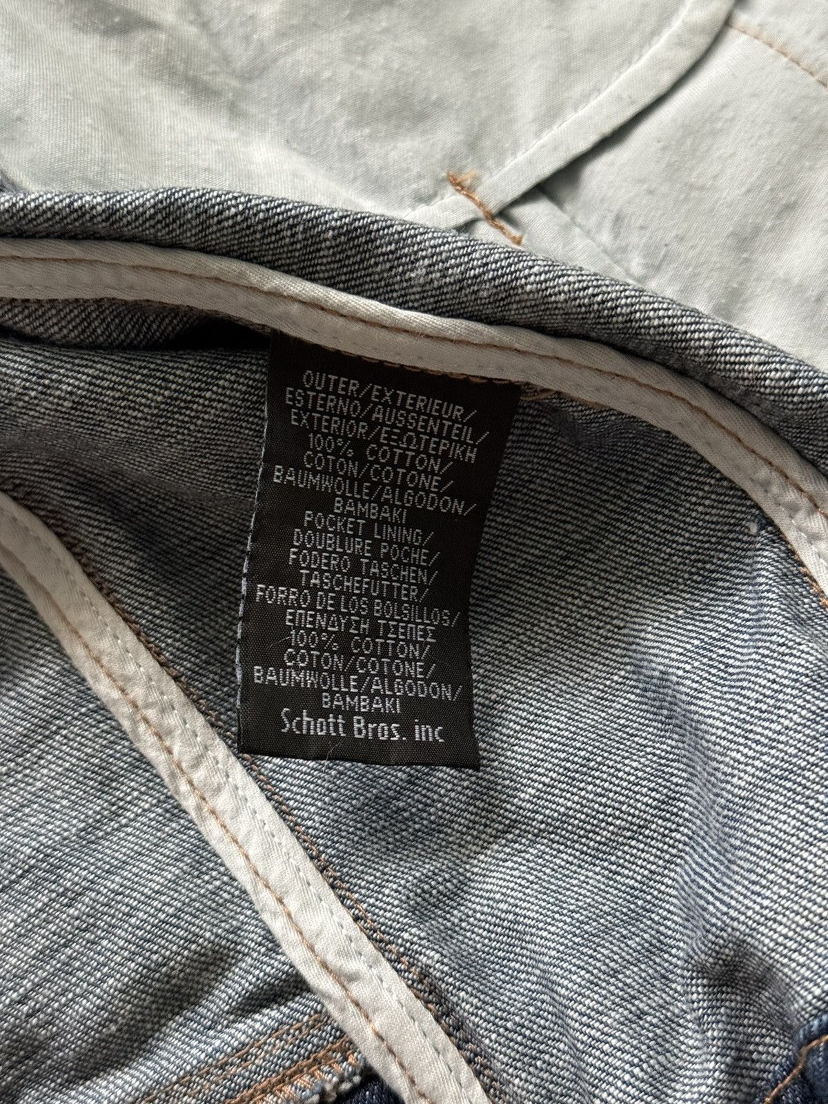 Designer × Schott Schott Perfecto denim biker jacket Size M / US 6-8 / IT 42-44 - 9 Thumbnail