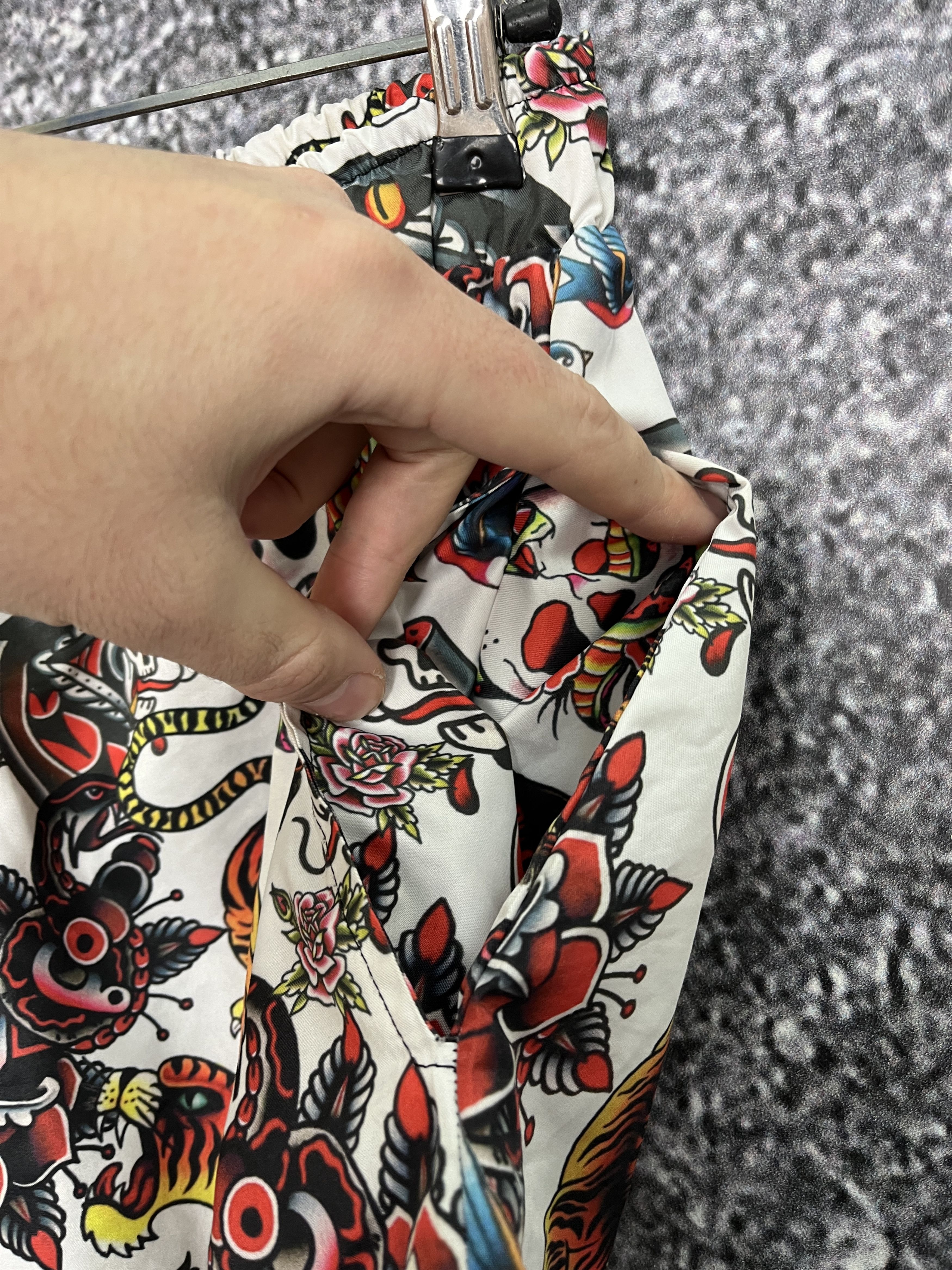 Vintage Japanese Shorts Tattoo Tiger Print Y2K Size L Ed Hardy Style Size US 36 / EU 52 - 5 Thumbnail