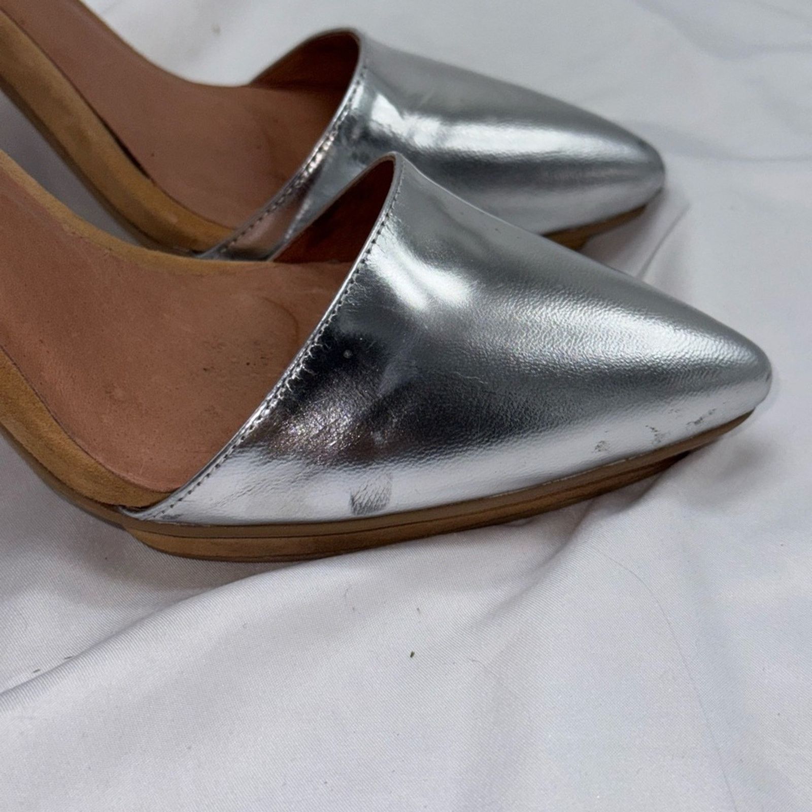 Jeffrey Campbell Jeffrey Campbell for Free People Silver and Tan Heels Size US 8.5 / IT 38.5 - 5 Thumbnail