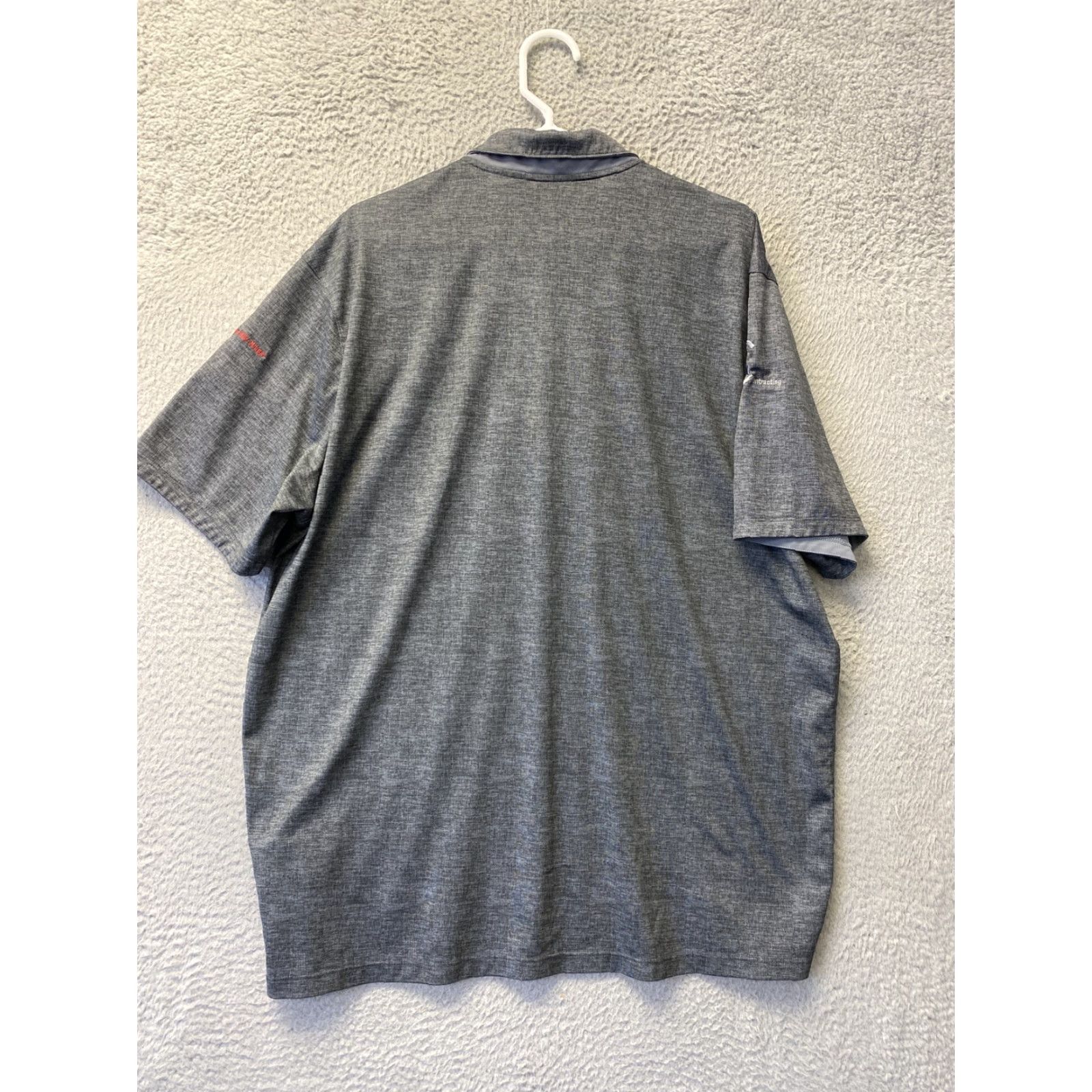 Nike Nike Shirt XL Gray Striped Logo Polo Golf Golfer Activewear Mens Size US XL / EU 56 / 4 - 7 Thumbnail