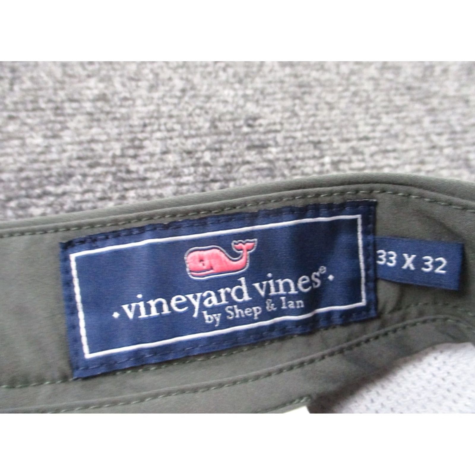 Vineyard Vines Vineyard Vines Pants Mens 33 X 32 Gray Chino Straight Casual Regular Belt Loops Front Flat Front Knits Cotton Size US 33 - 7 Thumbnail