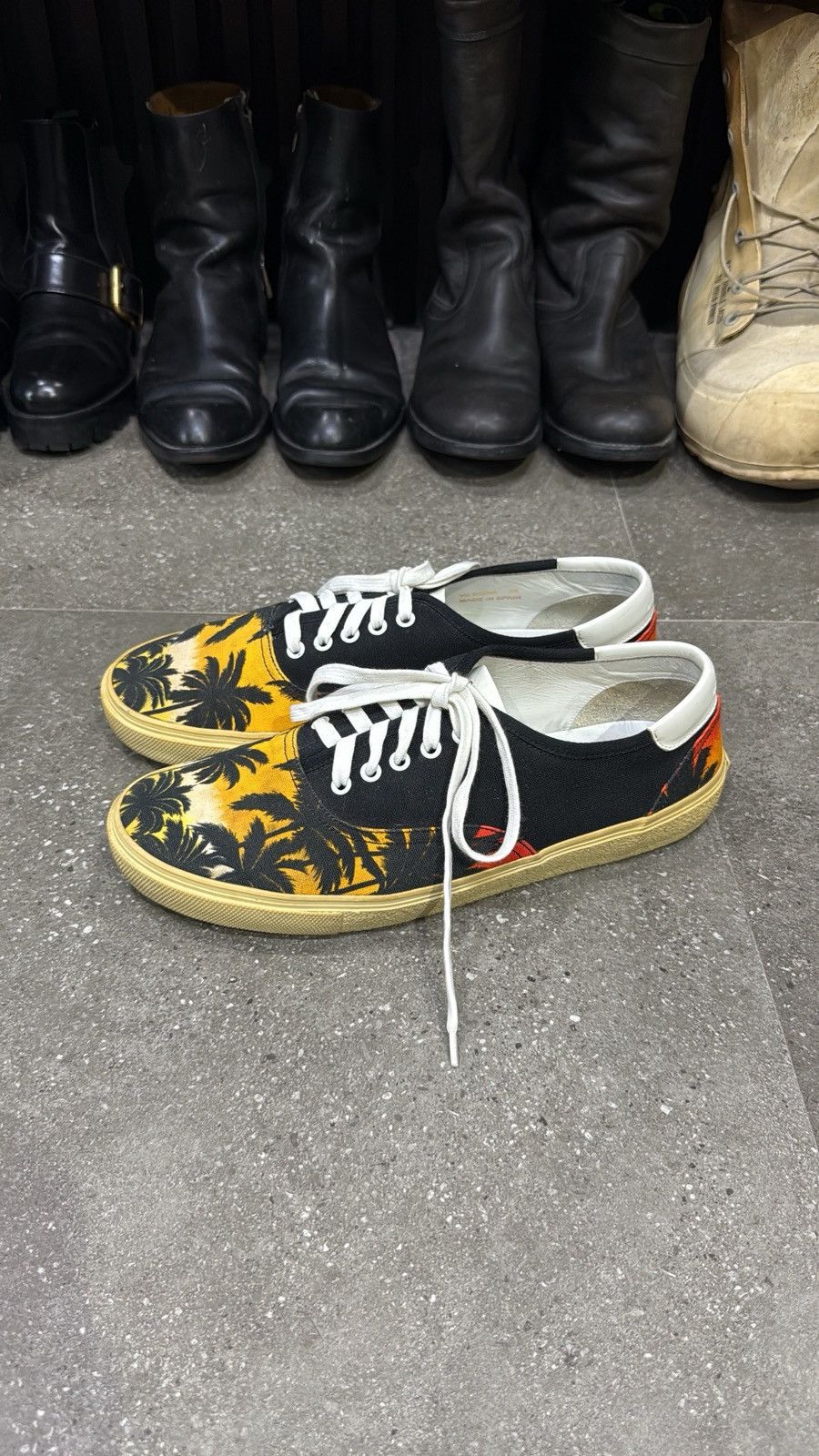 Saint Laurent Paris Saint Laurent Paris SS 2016 Sunset Palm Skate Sneakers Size US 13 / EU 46 - 2 Thumbnail