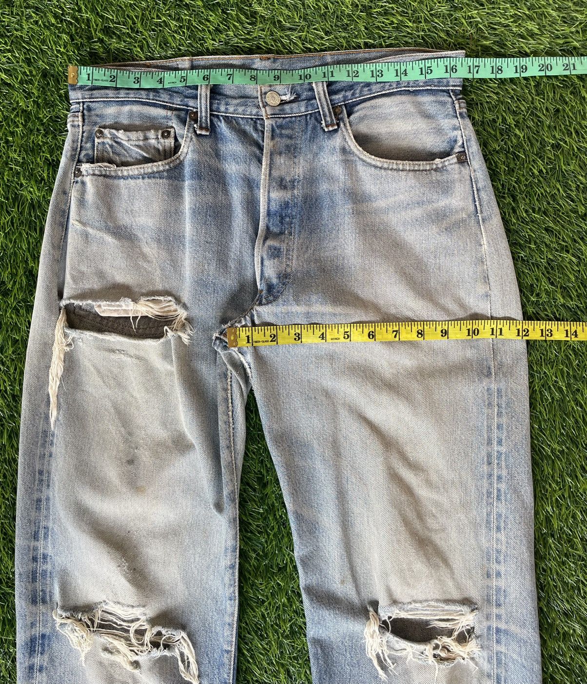 Levi's Vintage 80s🔥Levi’s 501🔥Rindem Hidden Rivets Selvedge Denim Size US 33 - 14 Thumbnail