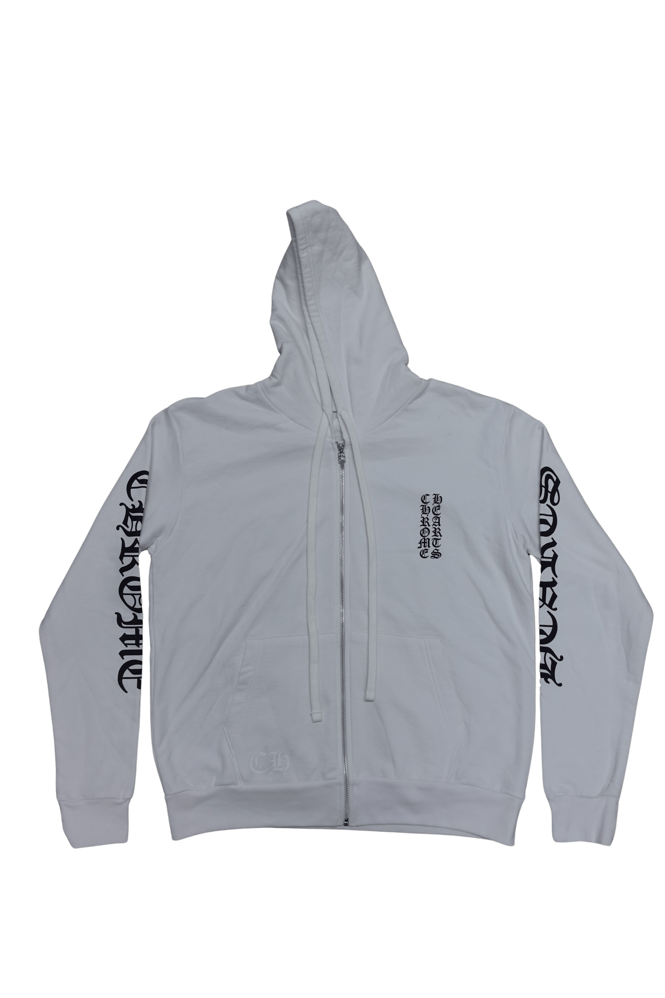 Chrome Hearts CHROME HEARTS SCRIPT ZIP UP HOODIE WHITE BLACK Size US M / EU 48-50 / 2 - 1 Thumbnail