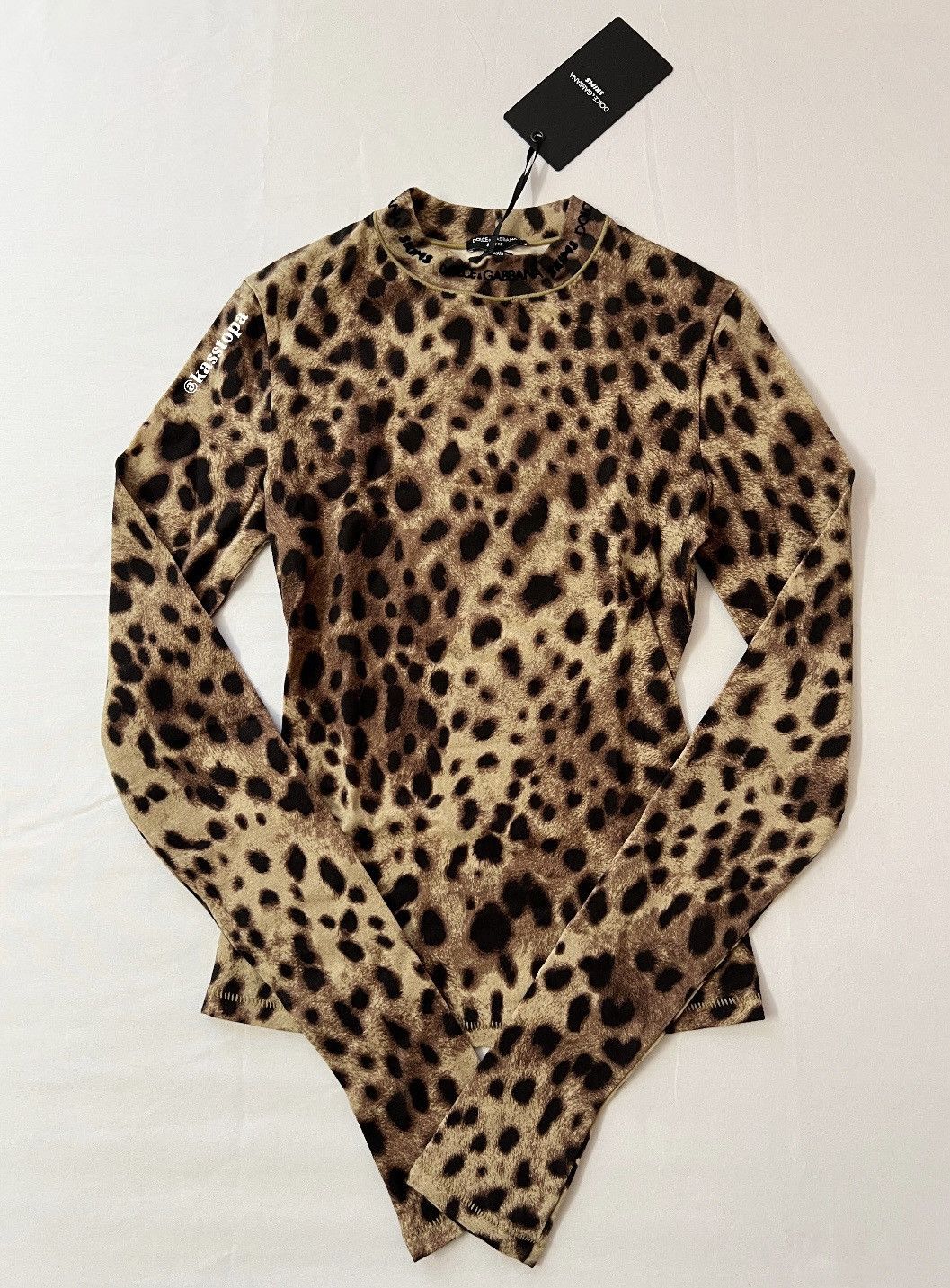 SKIMS SKIMS Dolce Gabbana Cotton Jersey Long Sleeve T-shirt Top Size XS / US 0-2 / IT 36-38 - 1 Thumbnail