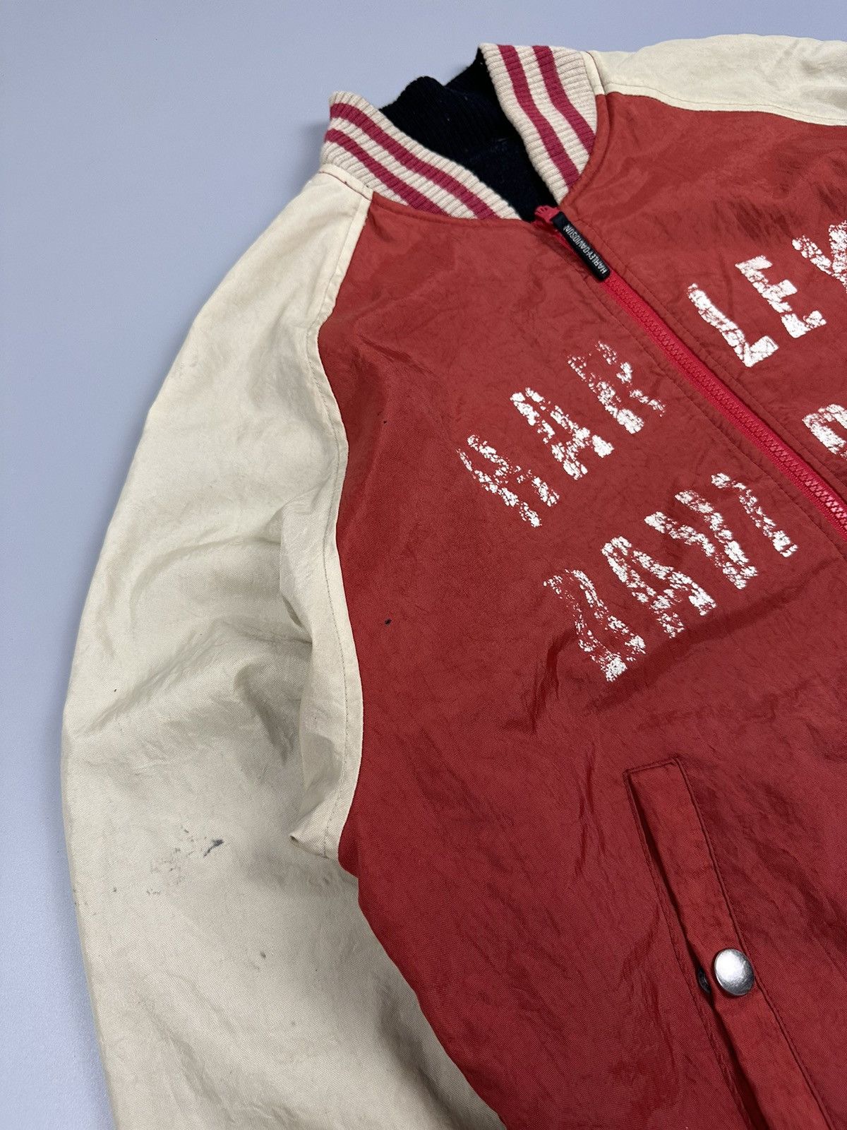Harley Davidson × Vintage Vintage Harley Davidson Varsity Jacket Size US L / EU 52-54 / 3 - 3 Thumbnail
