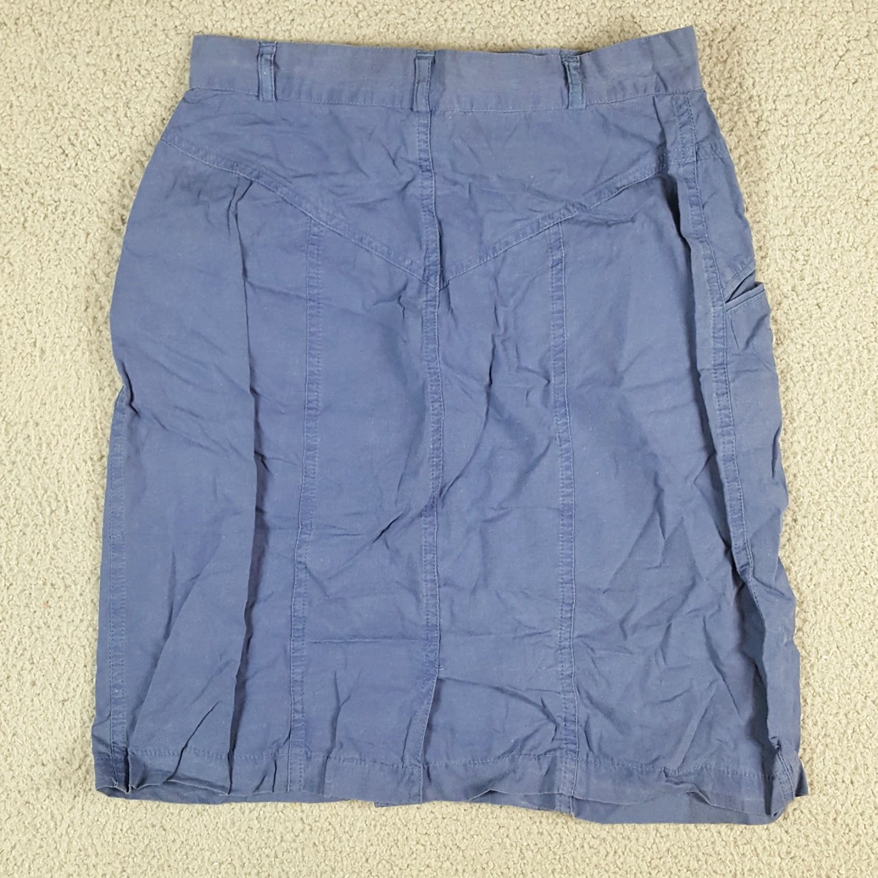 Denime VINTAGE Cetro Republic Denim Skirt Knee Length 10 Women Blue Size 10 Pencil Straight Jeans 90s 00s Y2K Bohemian Retro Size 32" / US 10 / IT 46 - 7 Thumbnail