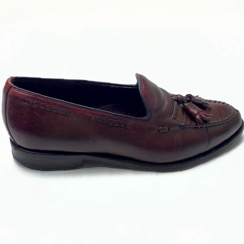 Allen Edmonds Allen Edmonds The Adams Loafers Burgundy Leather Tassel Men’s 10D Preppy Dress Mens Size US 10 / EU 43 - 5 Thumbnail