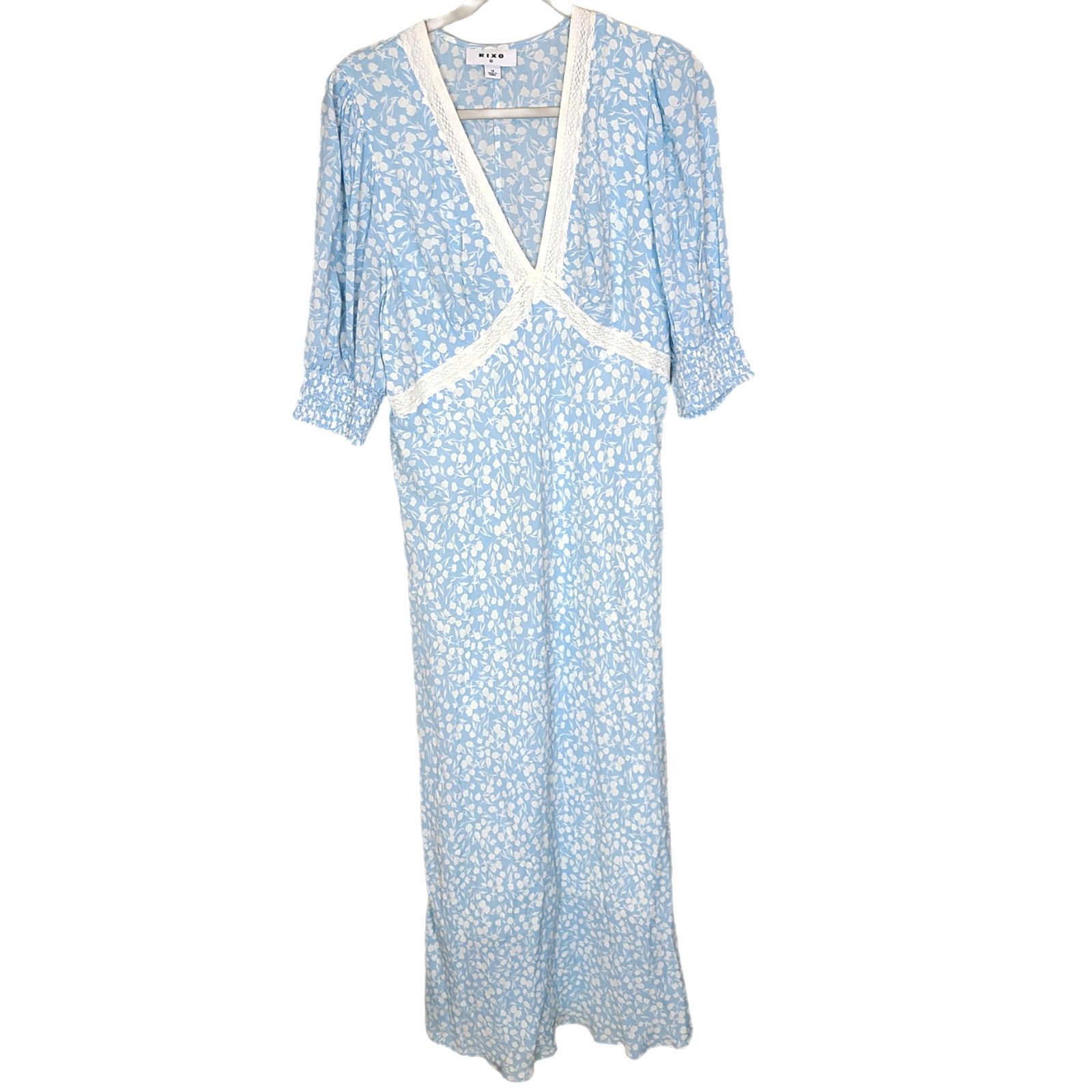 RIXO Rixo Target Floral Maxi Dress Romantic Lace Cottagecore Size XL / US 12-14 / IT 48-50 - 2 Thumbnail