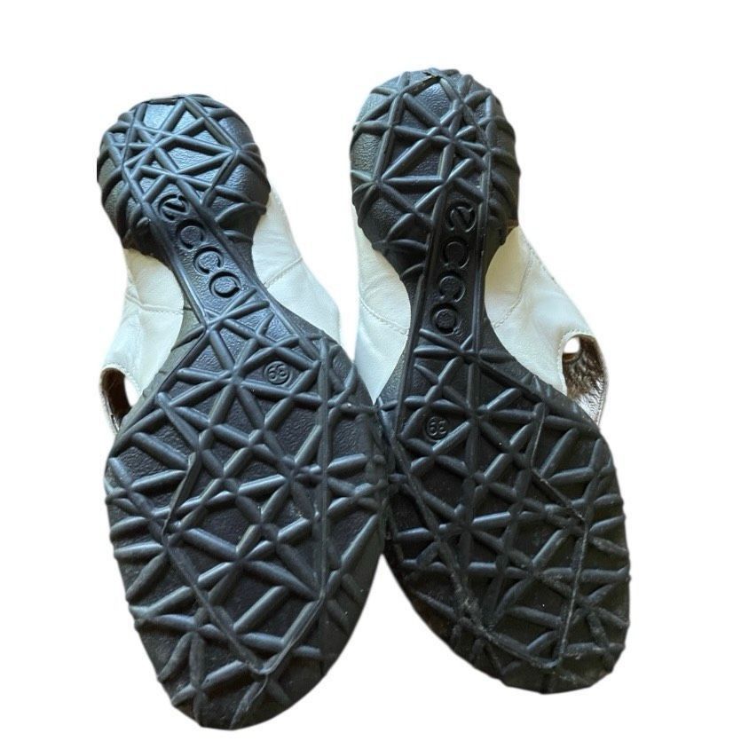 Ecco ECCO Leather Flower Sandals Women’s Size 39 (US 8.5) – White Size US 8.5 / IT 38.5 - 7 Thumbnail