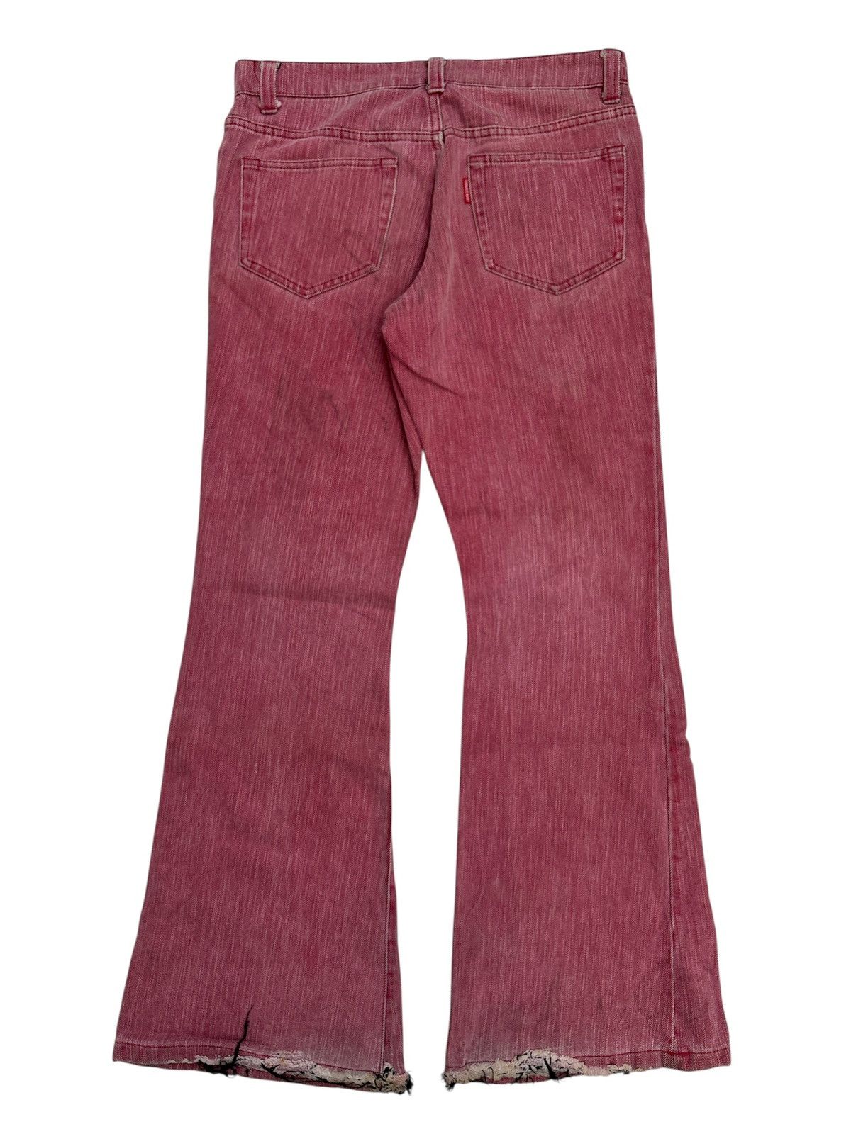 Tornado Mart Pink Flare Denim Jeans Size US 30 / EU 46 - 3 Thumbnail