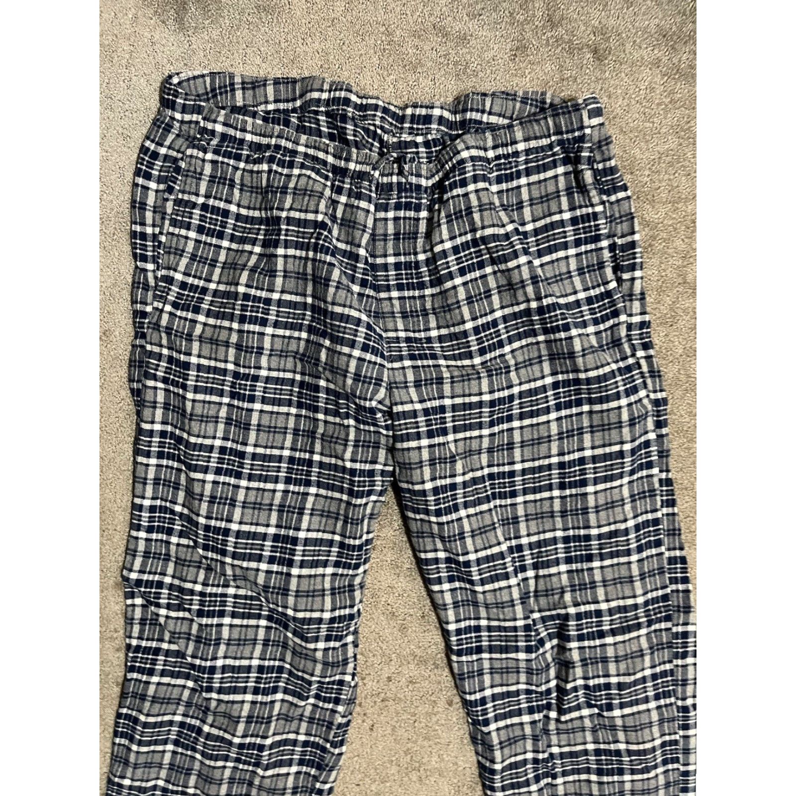Gap VINTAGE Gap Men Lounge Pants - Size Large Blue Plaid Check Men Lounge Pants L Blue Plaid Size US 33 - 2 Thumbnail