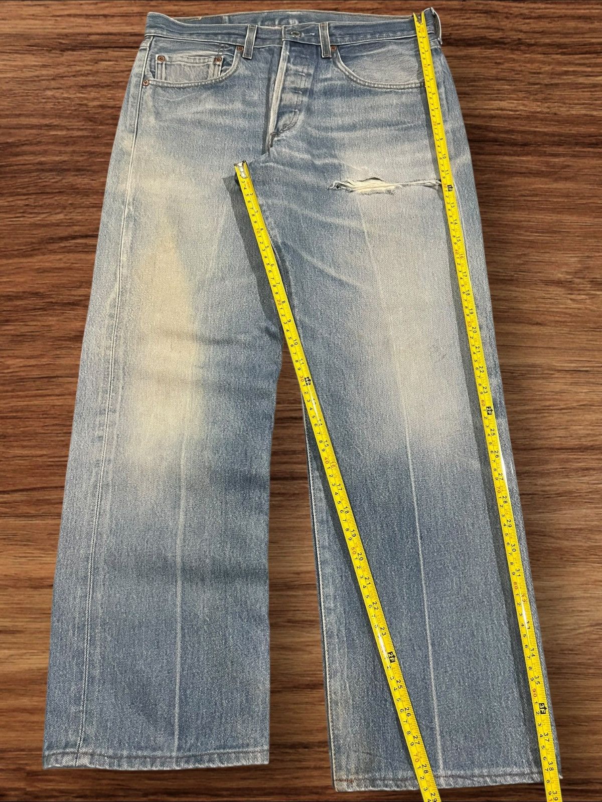 Levi's Levi’s 501 XX Vintage Inspired Washed Button Fly Blue Jeans Size US 33 - 15 Thumbnail