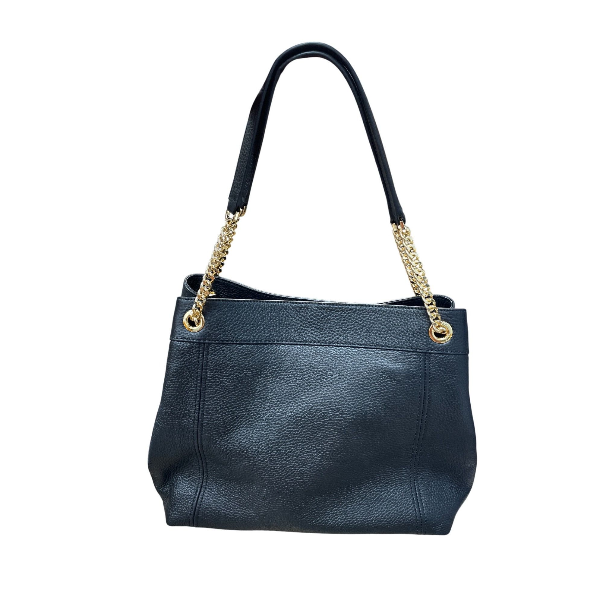 Michael Kors womans Balck Jet Set Large Chain Gold leather S