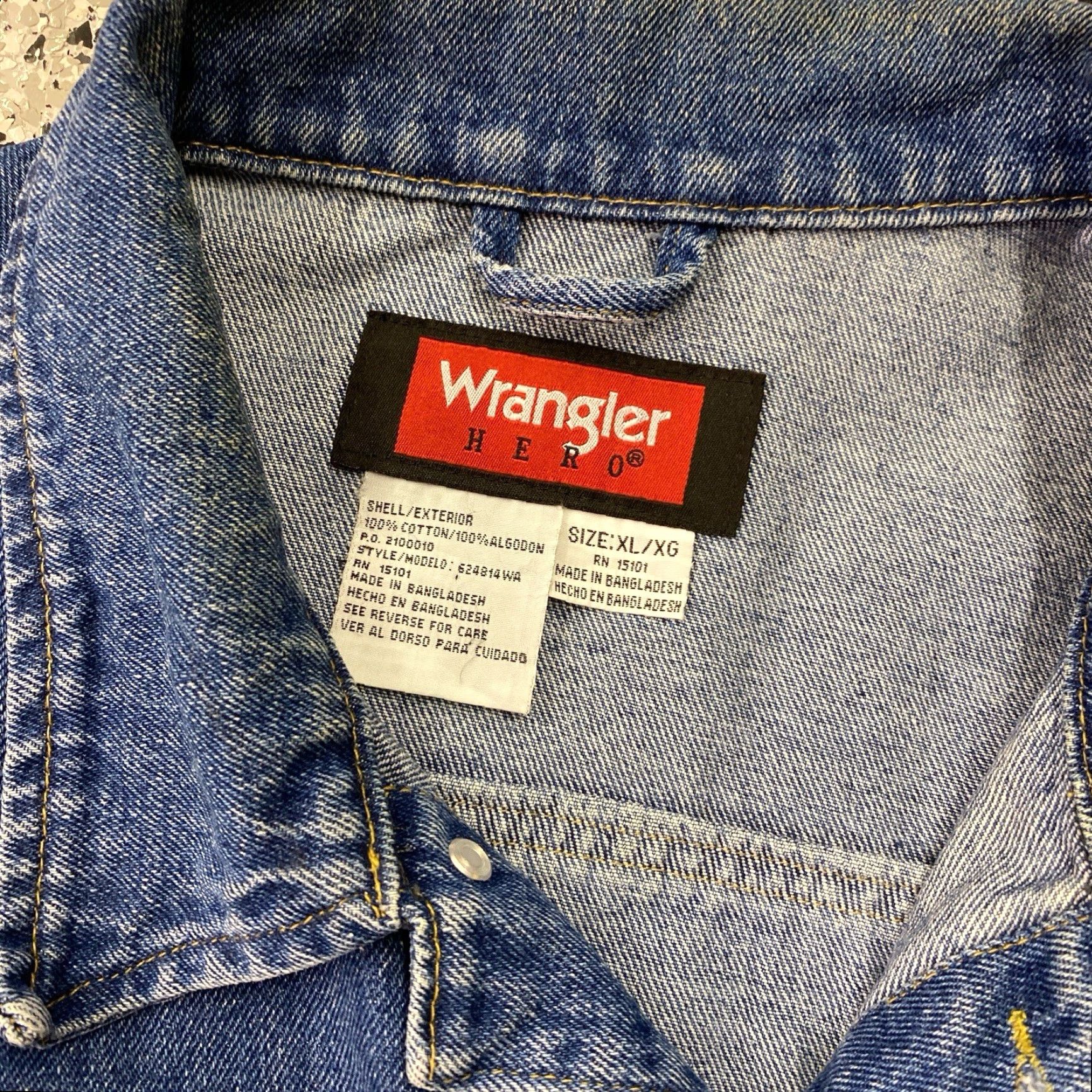 Wrangler VINTAGE Wrangler Hero Denim Jacket Western coat Jacket Regular XL Men Blue Denim Wrangler Rugged Wear Western 90s? Size US XL / EU 56 / 4 - 2 Thumbnail