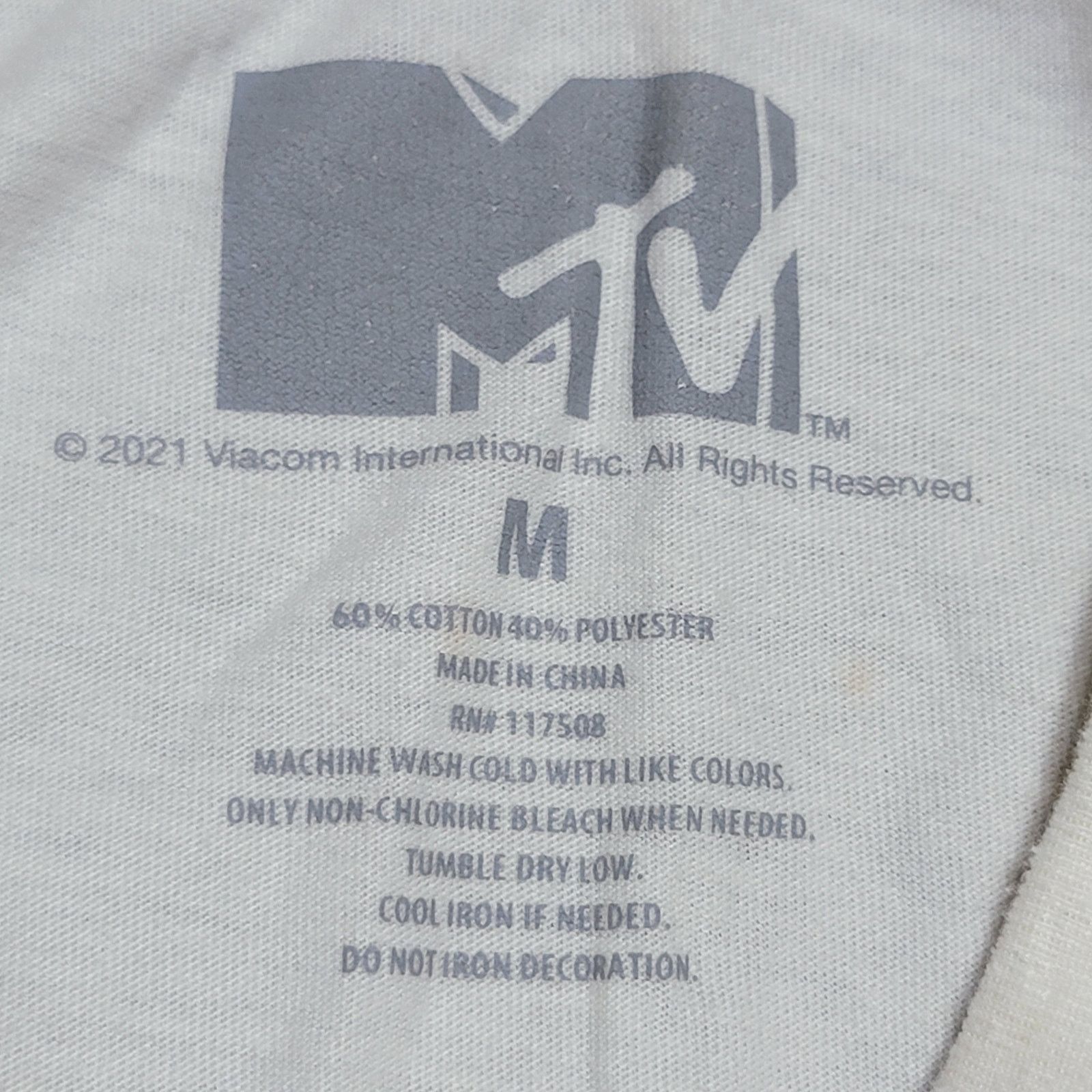 Mtv MTV White Tee Floral Logo - Size Medium Size M / US 6-8 / IT 42-44 - 4 Thumbnail