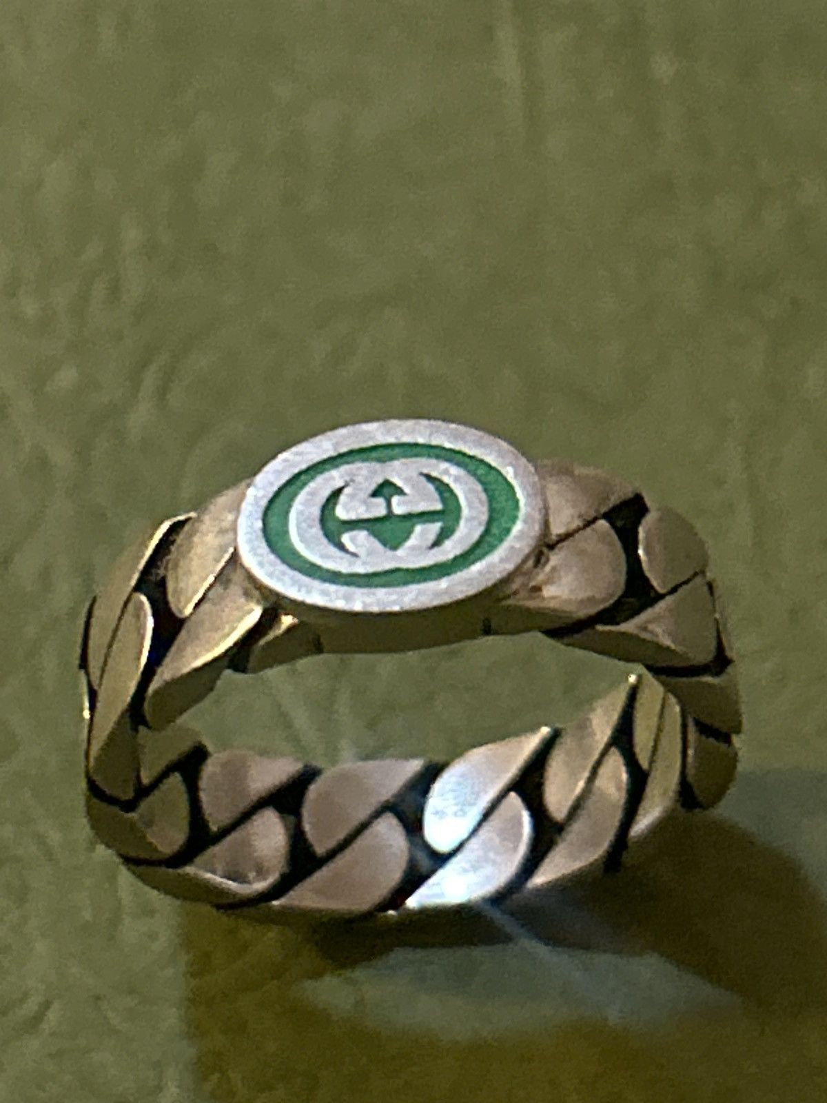 Gucci Gucci Sterling Silver Interlocking Curb Chain Ring Size ONE SIZE - 4 Thumbnail