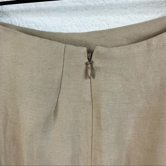 Kenzo KENZO Linen Floral Cut Out Embroidered Midi Pencil Skirt Size 30" / US 8 / IT 44 - 5 Thumbnail