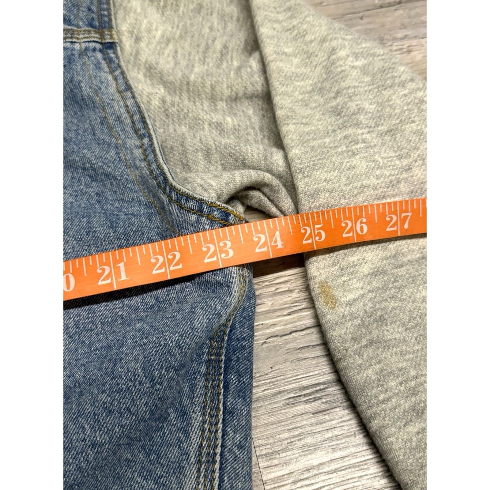 Denime VINTAGE Seruchi Denim Hoodie Combo Jacket Trucker Biker Punk Hooded Zip Up Size S Blue Mens Size US S / EU 44-46 / 1 - 7 Thumbnail