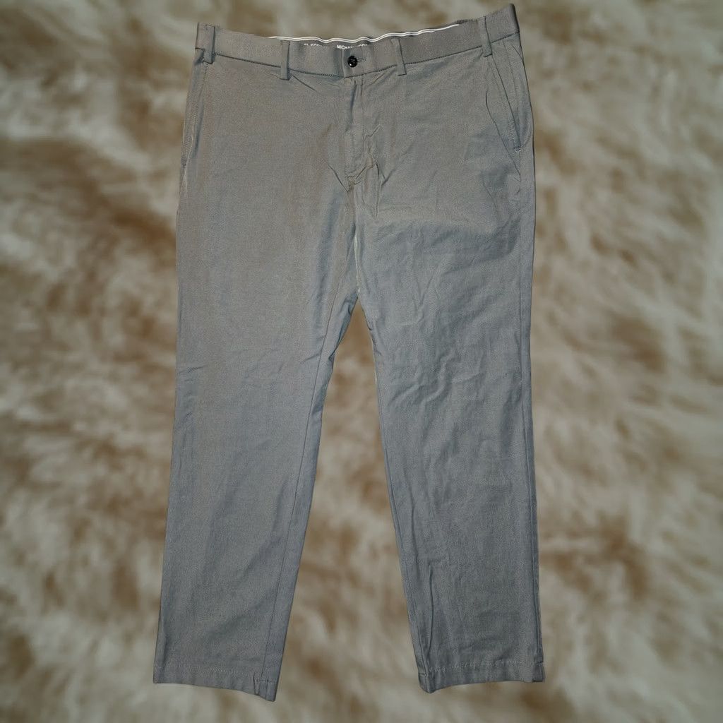 Michael Kors Michael Kors Chino Performance Pants Men 38x30 Gray Workwear Slim Regular Straight 29 Inseam Pockets Stretch Easy Care Size US 38 / EU 54 - 1 Thumbnail