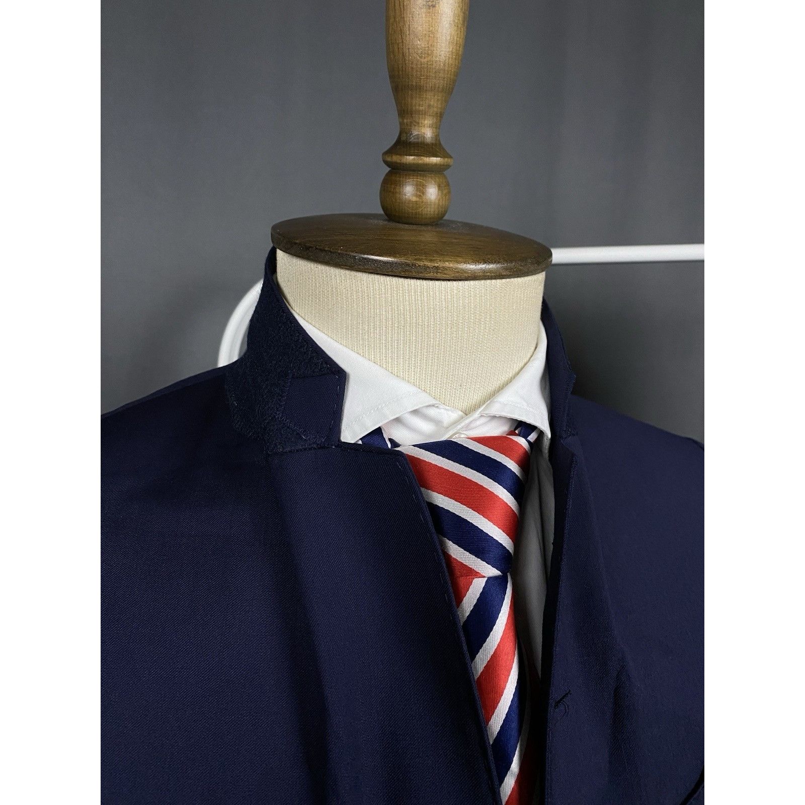 Hackett Hackett RECENT Men`s Blue Slim Fit Wool 2 Piece Suit Size 38 Size 38R - 7 Thumbnail