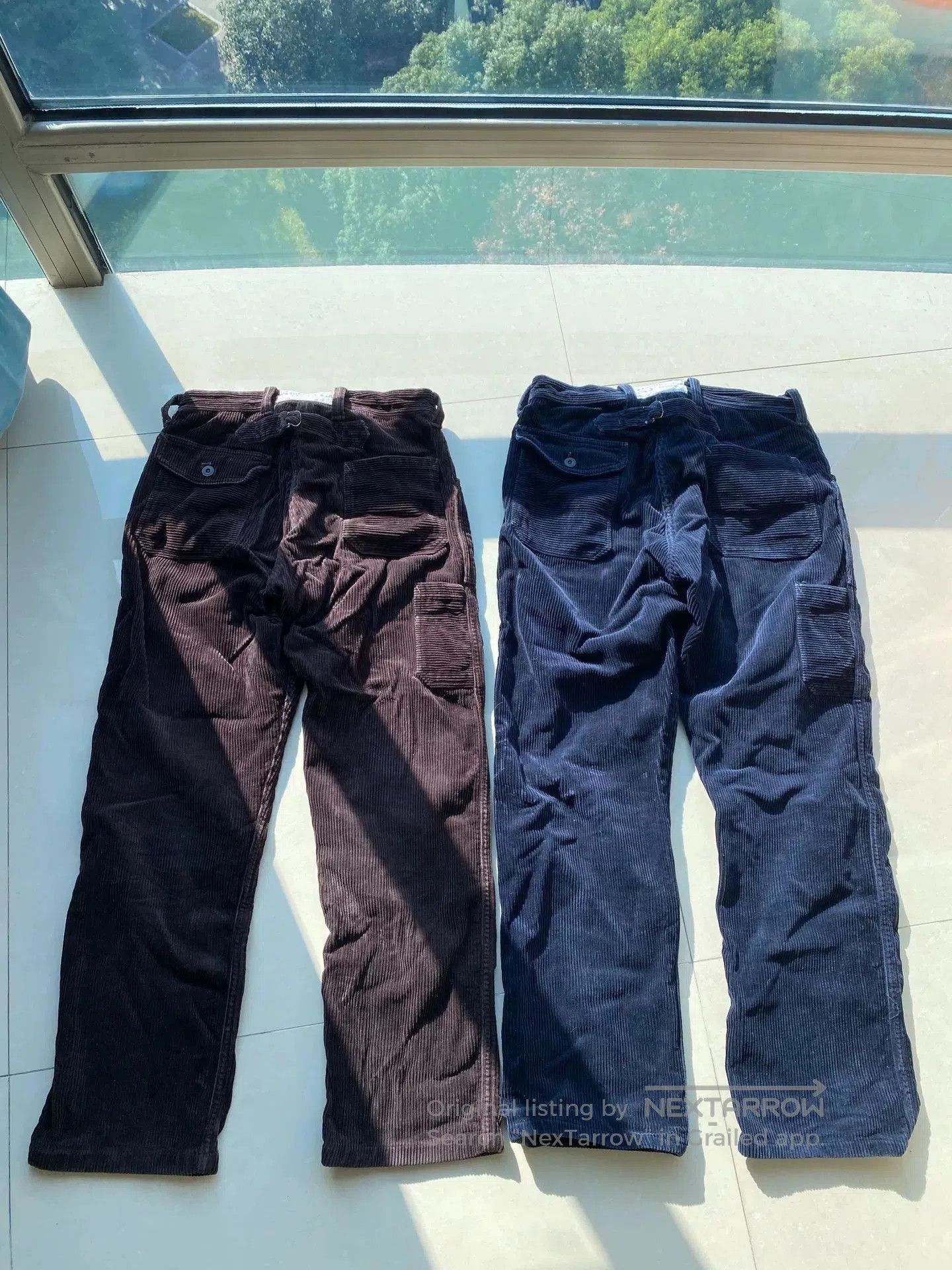 Freewheelers warm freewheelers corduroy pants in blue brown. Size US 30 / EU 46 - 2 Thumbnail