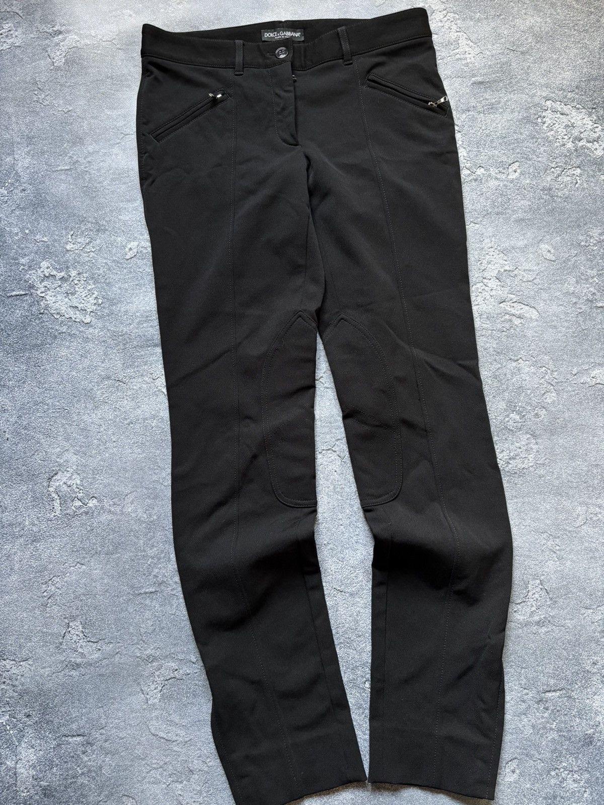 Dolce & Gabbana Vintage Dolce & Gabbana Women's Luxury Black Trousers Pants Size 28" / US 6 / IT 42 - 2 Thumbnail