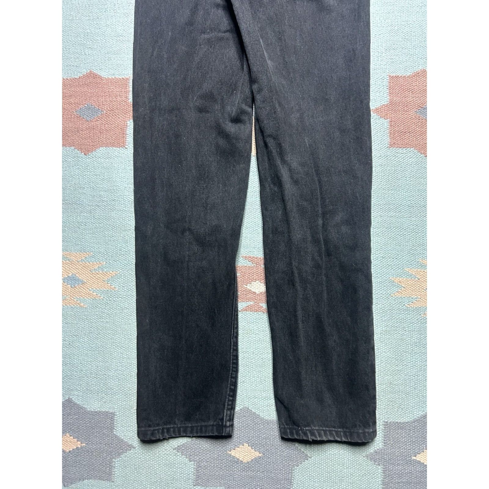 Levi's VINTAGE Levi’s 10950 Jeans Black Orange Tab Skinny Tapered Leg 7 Long 28x32 Women 90s Size 28" / US 6 / IT 42 - 2 Thumbnail