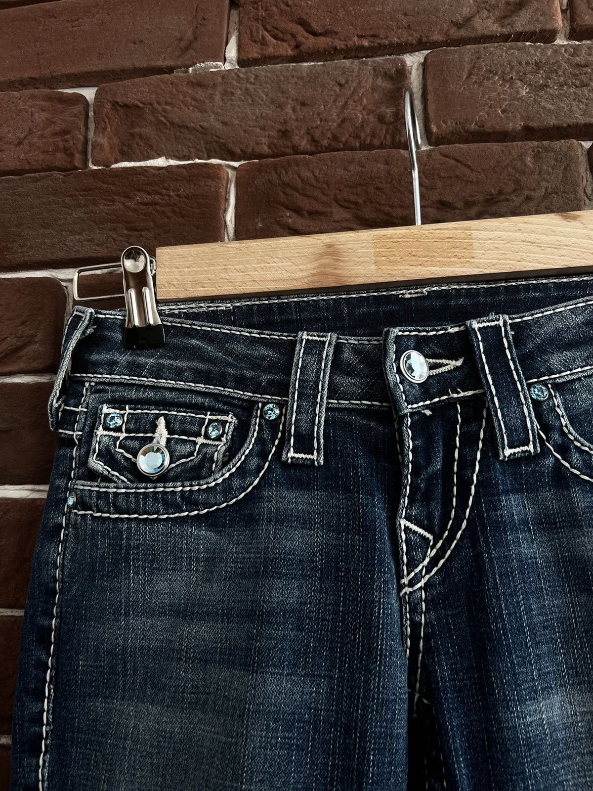 True Religion Rare Vintage True Religion Swarovski Denim Pants Y2K Drip Size 25" / US 0 / IT 36 - 6 Thumbnail
