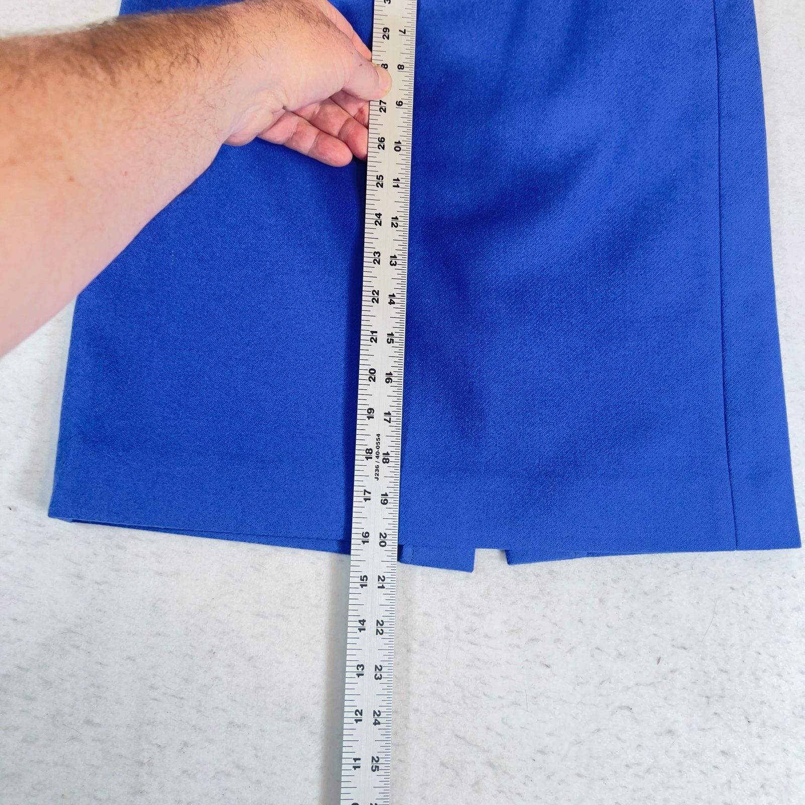 J.Crew J Crew Factory Pencil Skirt 0 Above Knee Wool Royal Blue Lin Size 25" / US 0 / IT 36 - 5 Thumbnail