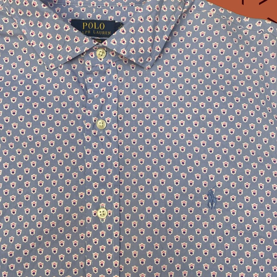 Hawaiian Flower Abstract Second Hand Ralph Lauren Shirts VINTAGE