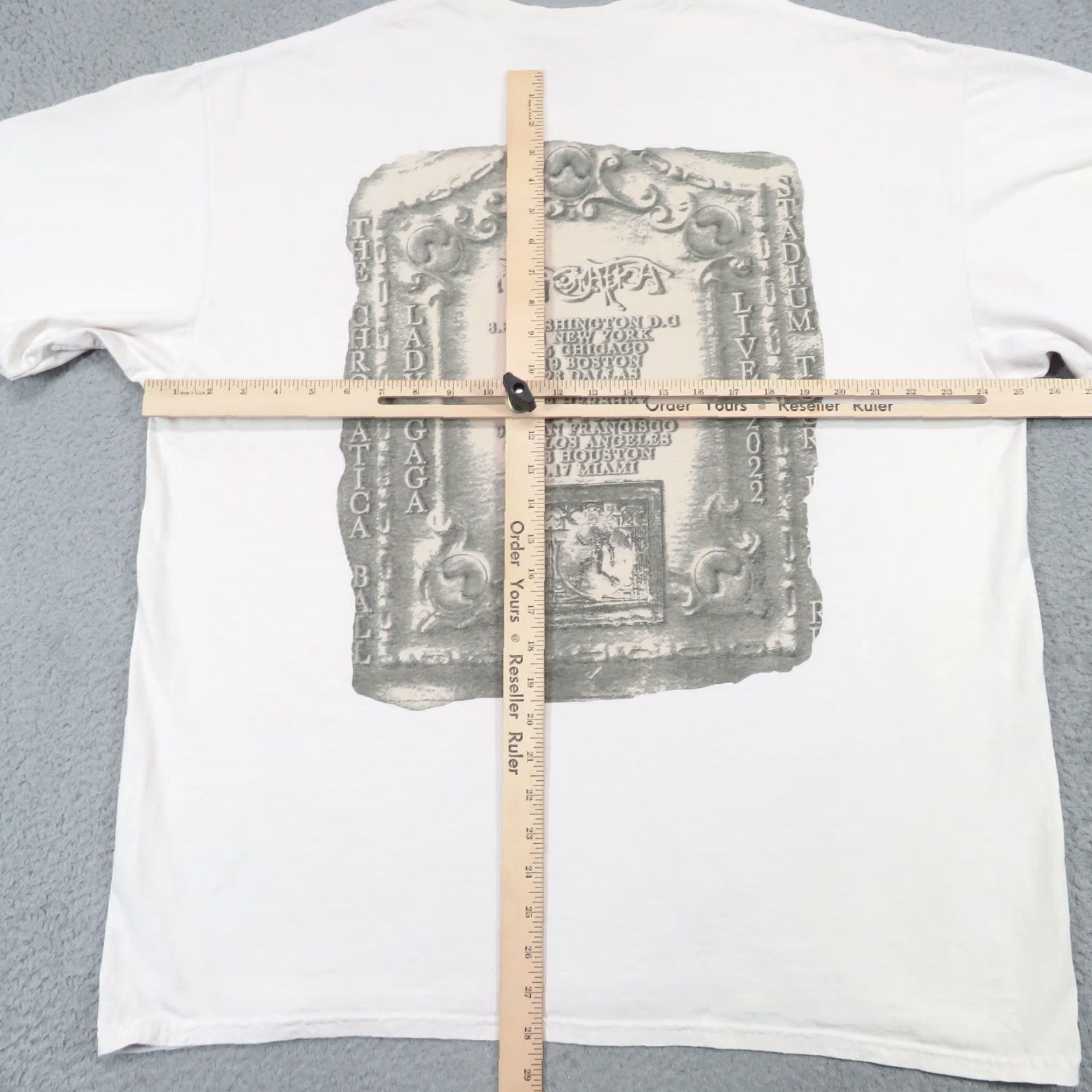 Vintage Lady Gaga Shirt XL Cream 2022 Chomatica Ball World Tour Concert Tee Monster Mens Shirt Size US XL / EU 56 / 4 - 7 Thumbnail
