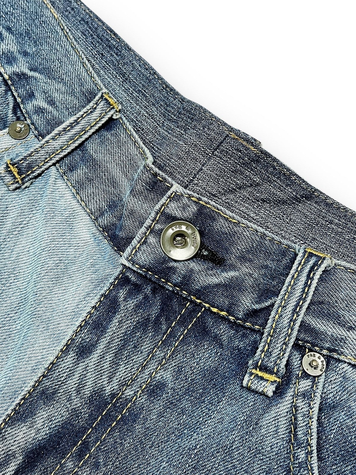Rag & Bone Rag & Bone Reconstructed Two Tone Release Hem Denim Pants Size US 38 / EU 54 - 7 Thumbnail