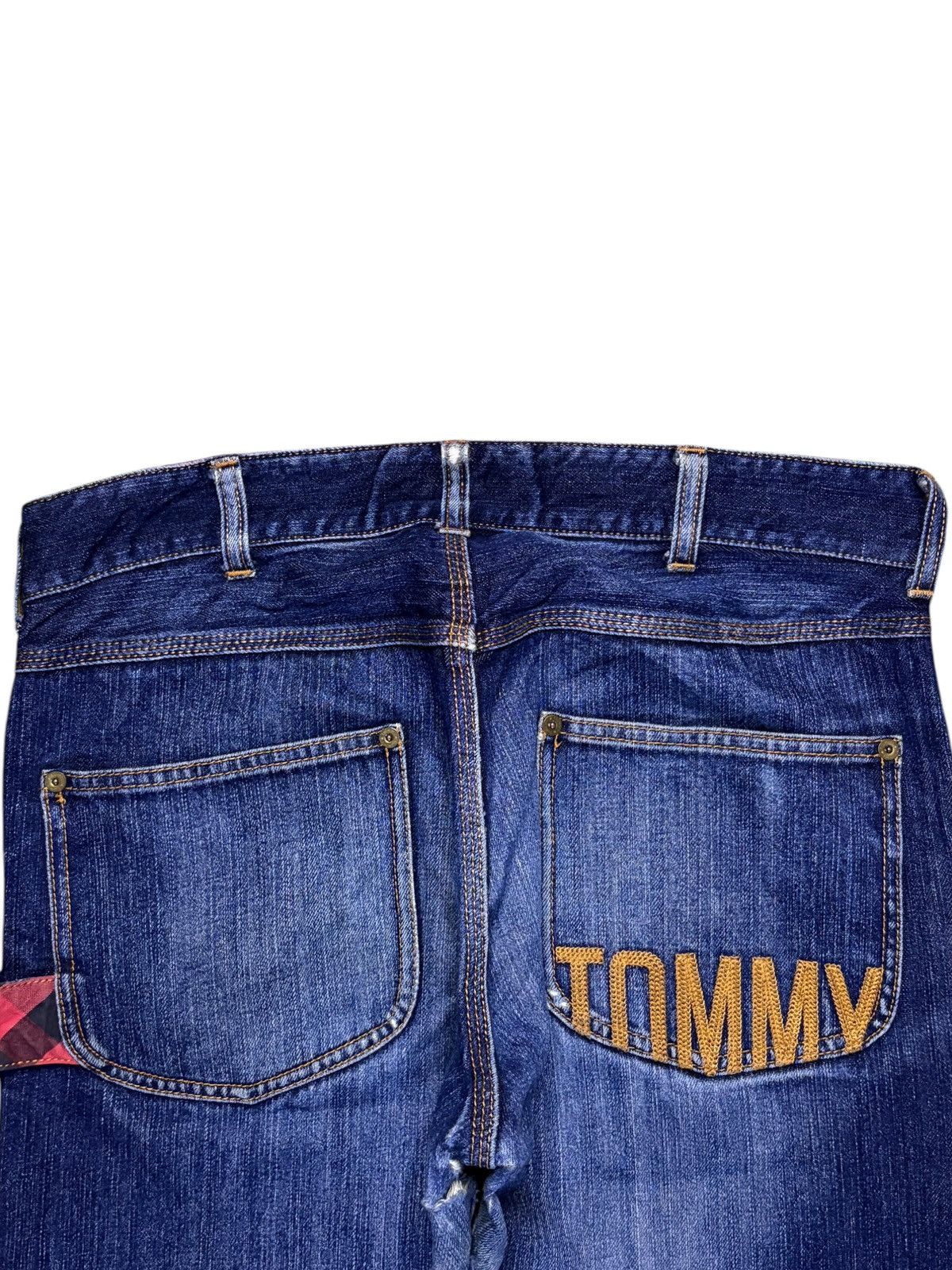 Tommy Hilfiger × Tommy Jeans Vintage Tommy Blue Wash Carpenter Distressed Loose Jeans Size US 32 / EU 48 - 8 Thumbnail