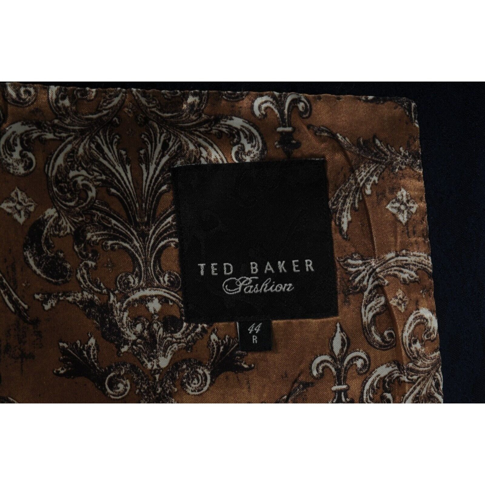 Ted Baker Jacquard Print Blazer 44 R Navy Blue Size 44R - 9 Thumbnail