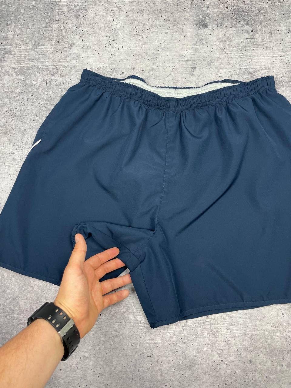 Nike × Vintage Vintage Nike 90’s Y2K Style Drill Blue Nylon Dri-Fit Shorts Size US 34 / EU 50 - 5 Thumbnail