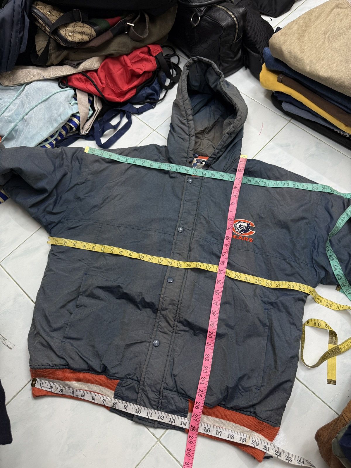 Starter 💥💥🔥STEALS VTG NFL STARTER BEARS SUNFADED JACKET Size US L / EU 52-54 / 3 - 23 Thumbnail