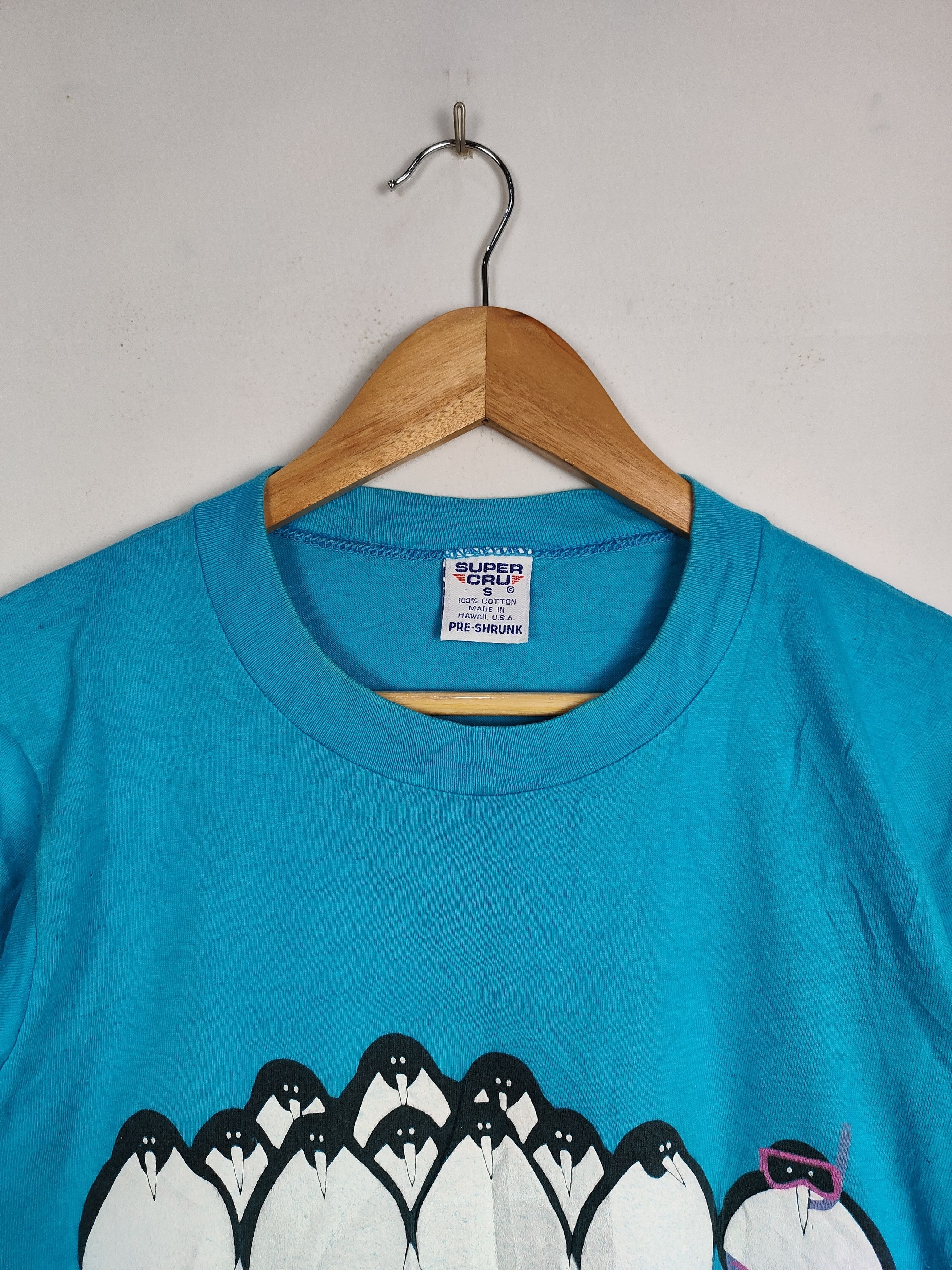 Vintage Vintage 80s poly tees Penguin Shirt Size US S / EU 44-46 / 1 - 2 Thumbnail