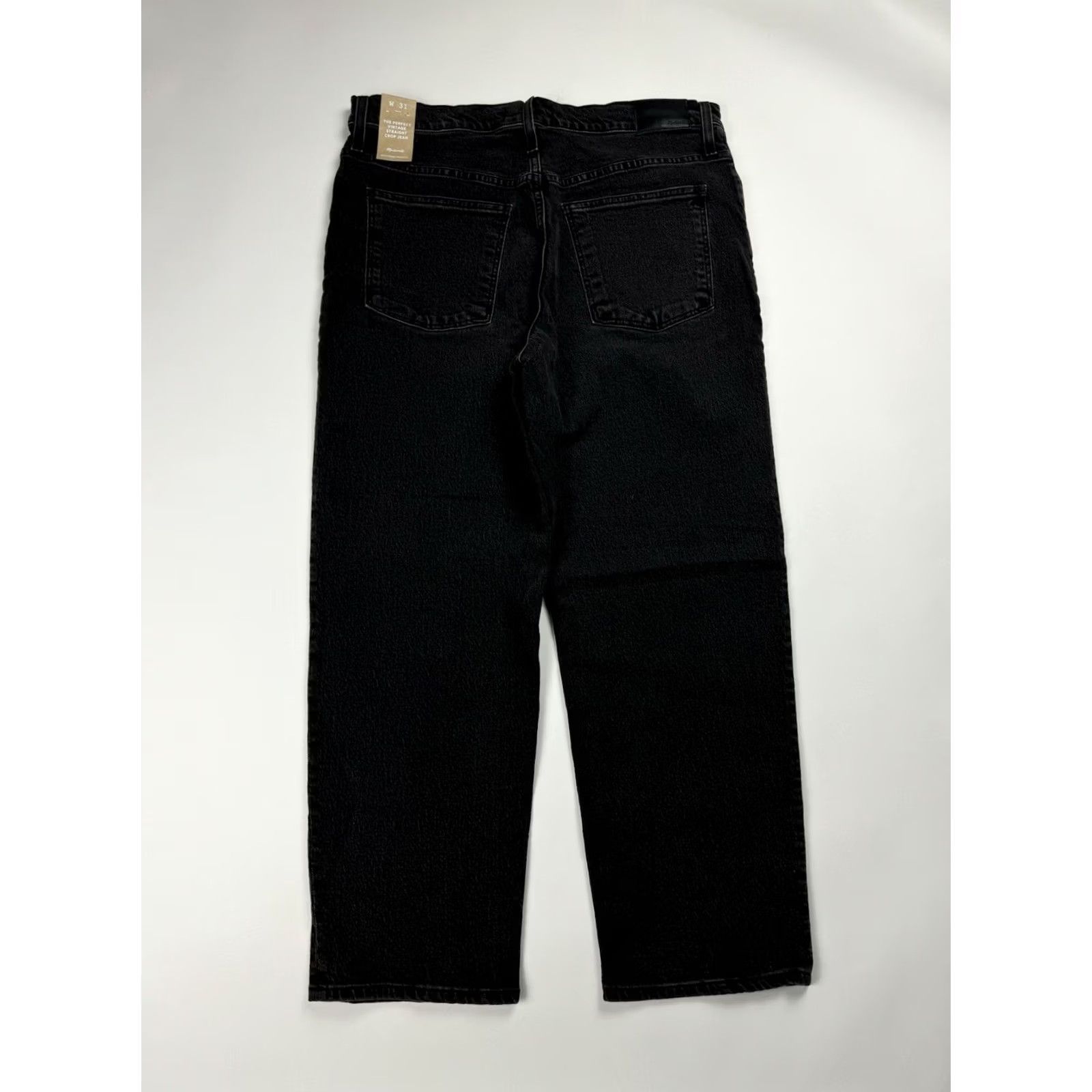 Madewell VINTAGE Madewell The Perfect Cropped Jeans Women 31 Black NWT Size 24" / US 00 / IT 34 - 3 Thumbnail