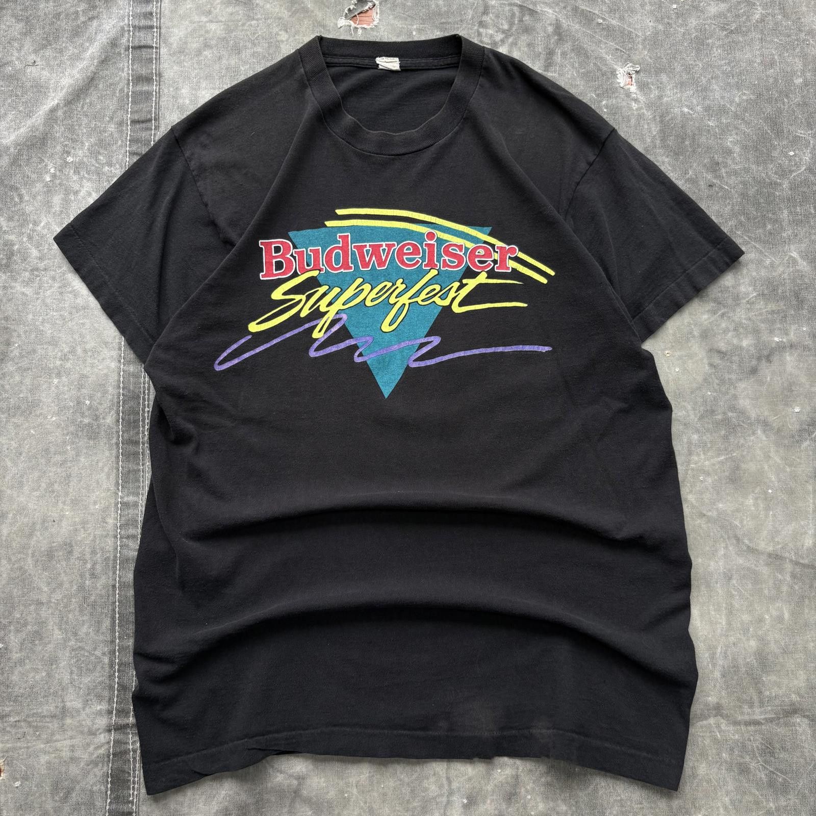 Band Tees Vintage Rare 80s 90s Budweiser Superfest Hip Hop R&B Rap Tee Size US XL / EU 56 / 4 - 1 Thumbnail