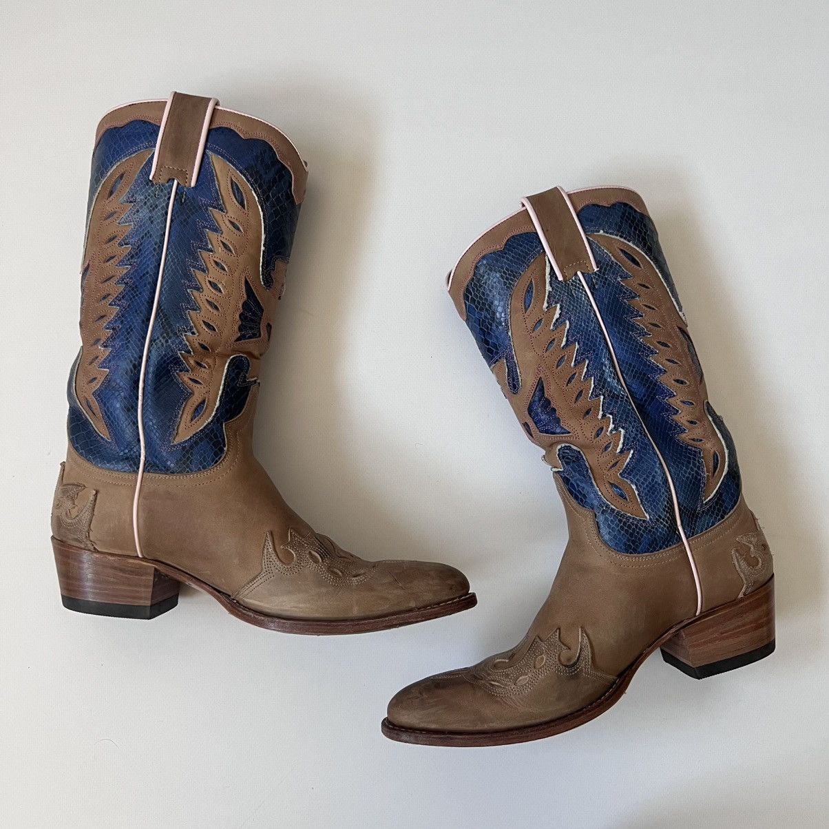 Sendra Sendra 3287 Western Cowboy Boots Leather Embossed EU 39 US 8 Size US 8 / IT 38 - 3 Thumbnail