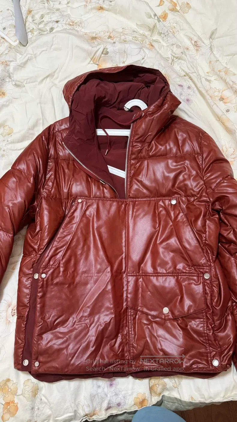 Hermes Hermes Burgundy down jacket with classic hood, reversible Size US S / EU 44-46 / 1 - 2 Thumbnail