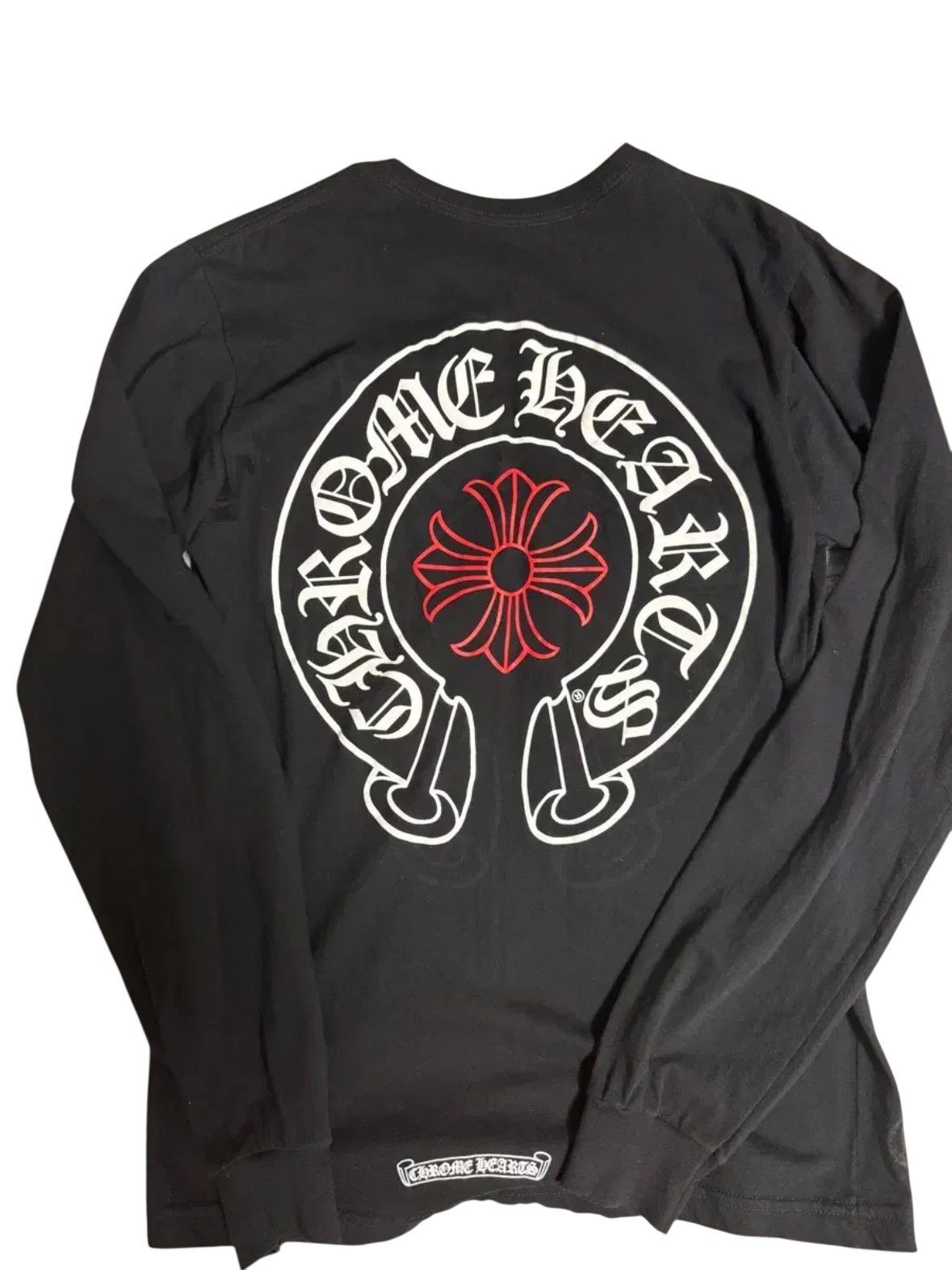 Chrome Hearts Neck Logo Script Horseshoe Longsleeve Size US M / EU 48-50 / 2 - 2 Thumbnail