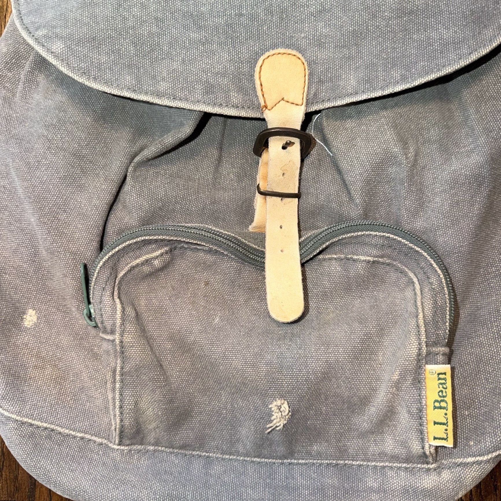 Vintage VINTAGE LL Bean Backpack Green 70s 80s Cotton Day USA Travel Mens Backpack Size ONE SIZE - 2 Thumbnail