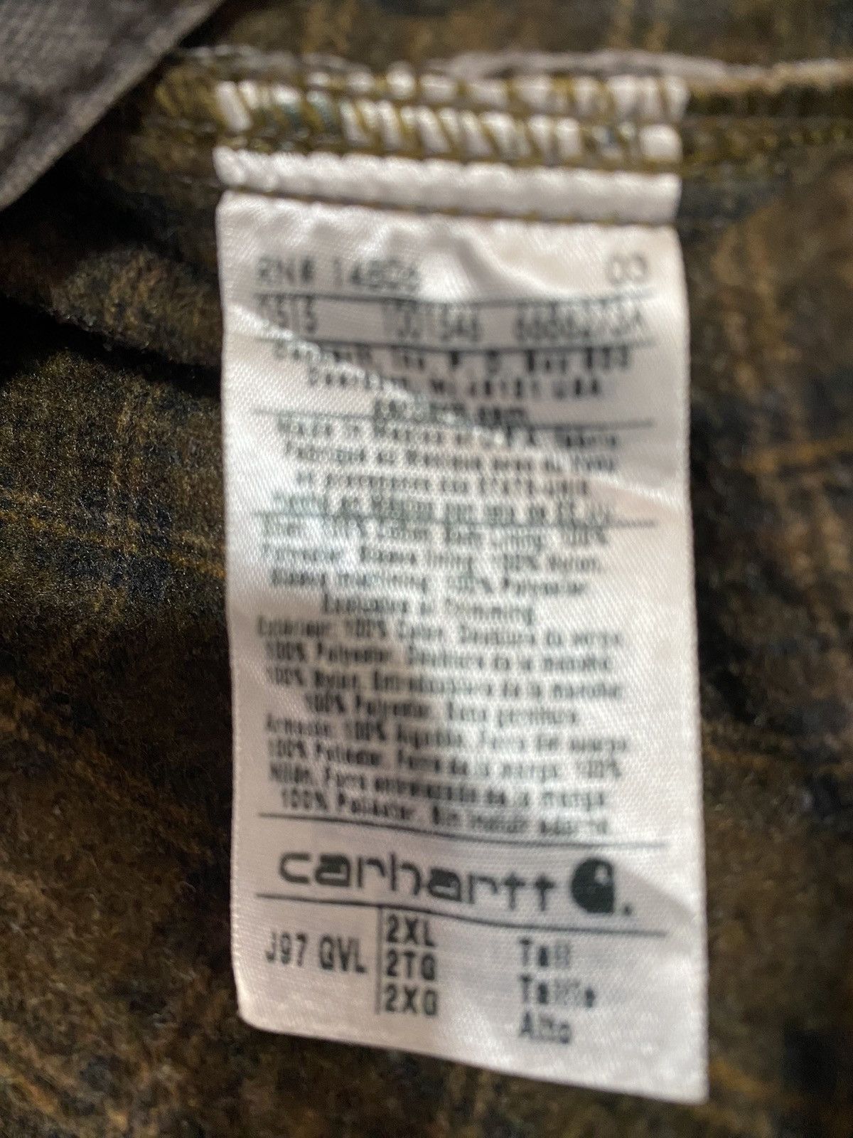 Carhartt Detroit Jacket J97 GVL Carhartt USA size XXL Tall with patch Size US XXL / EU 58 / 5 - 17 Thumbnail