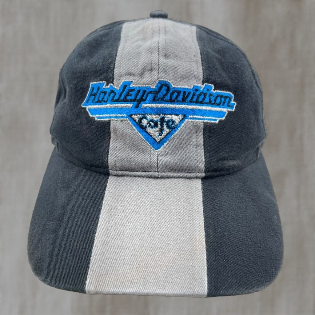 Harley Davidson VINTAGE Harley-Davidson Dad Hat Cap Baseball Hat One Size Black Logo Adjustable Men Adults Black Harley-Davidson Cap 90s Biker Retro Mens Size ONE SIZE - 1 Thumbnail