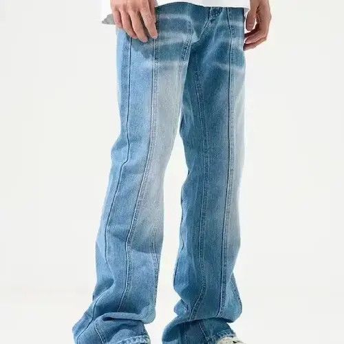Japanese Brand × Jean Striped Baggy Blue Denim Jeans Size US 32 / EU 48 - 4 Thumbnail