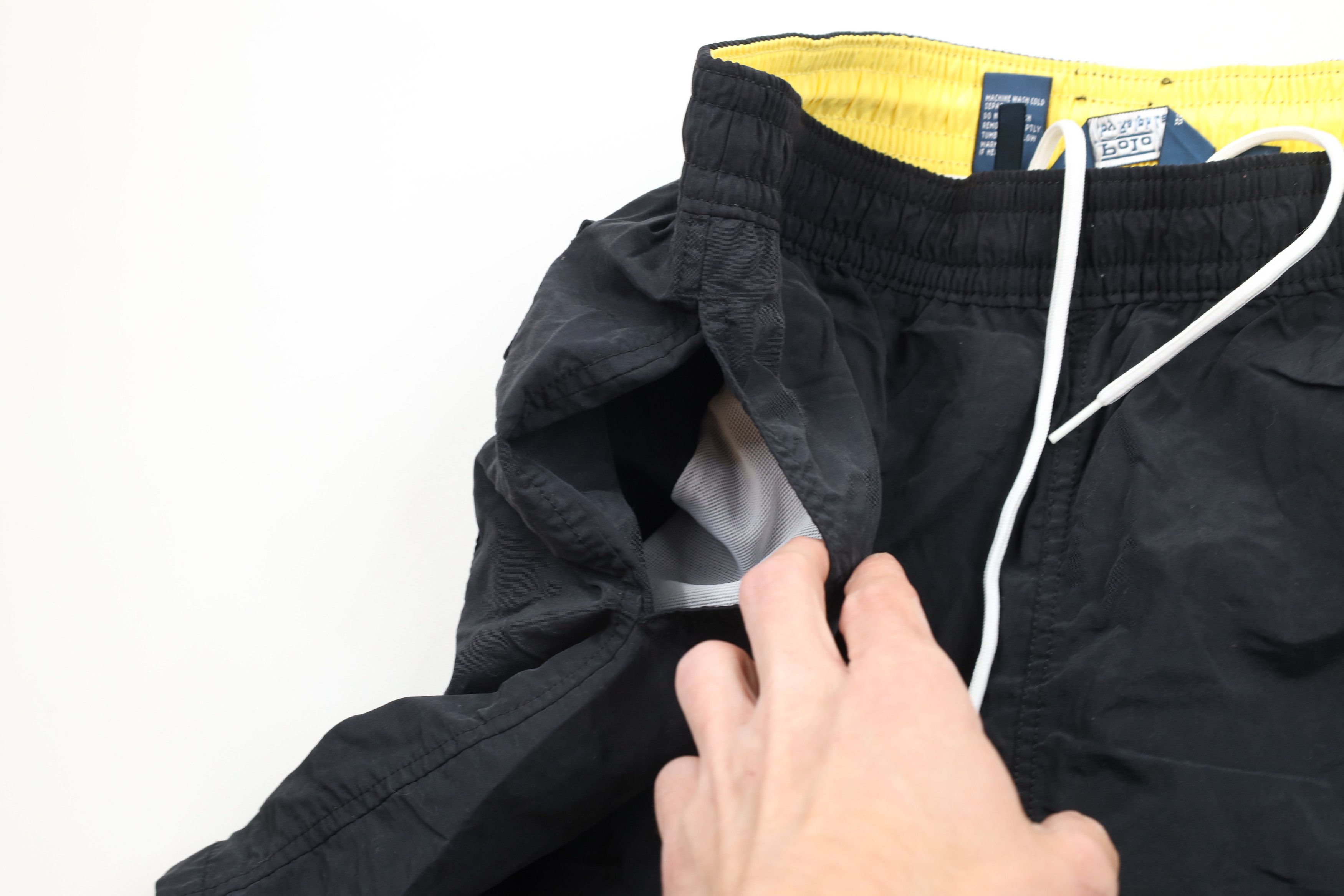 Ralph Lauren × Vintage Vintage 90s Ralph Lauren Knee Lined Shorts Swim Trunks Black Size US 36 / EU 52 - 6 Thumbnail