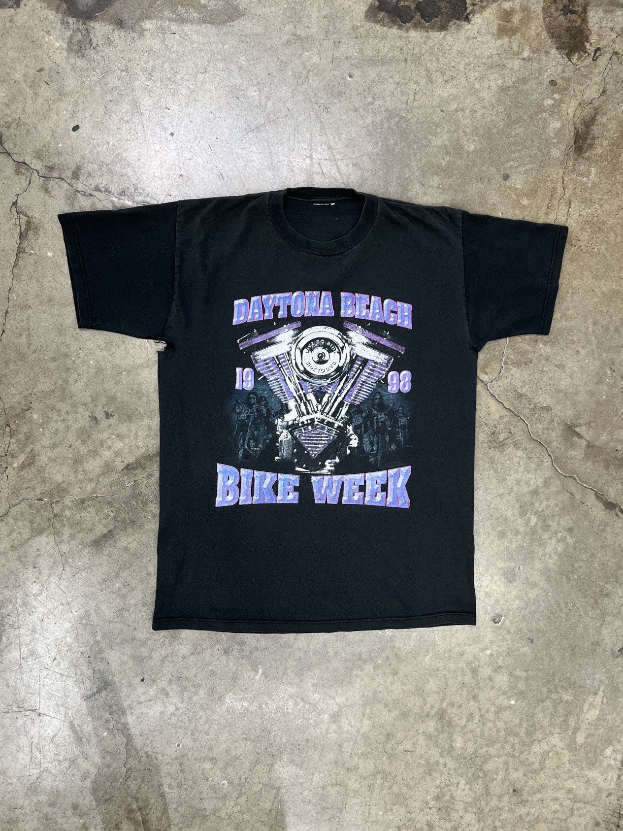 Harley Davidson Vintage 1998 Daytona Beach Bike Week Panhead Tee Large Size US L / EU 52-54 / 3 - 2 Thumbnail